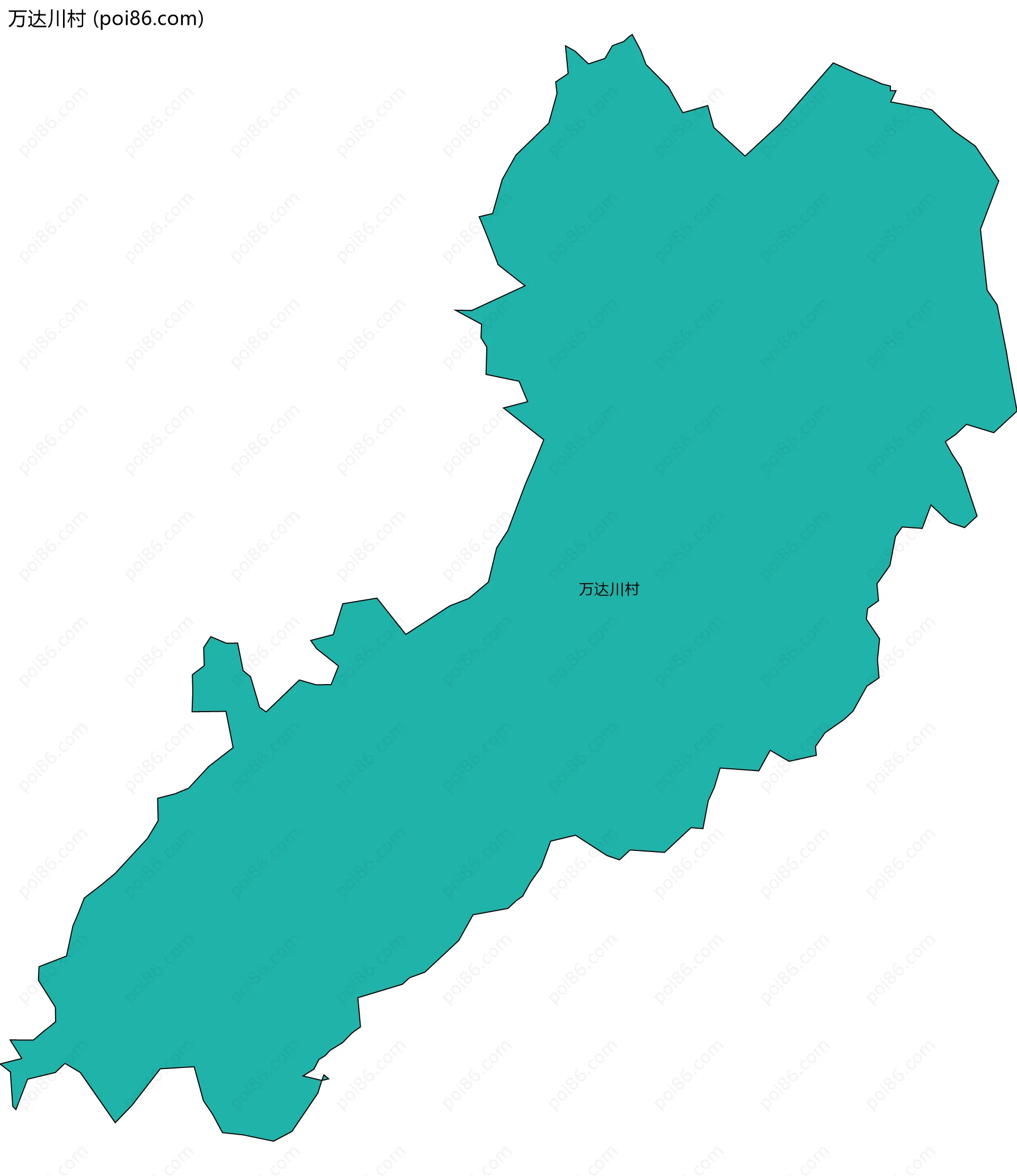万达川村边界地图
