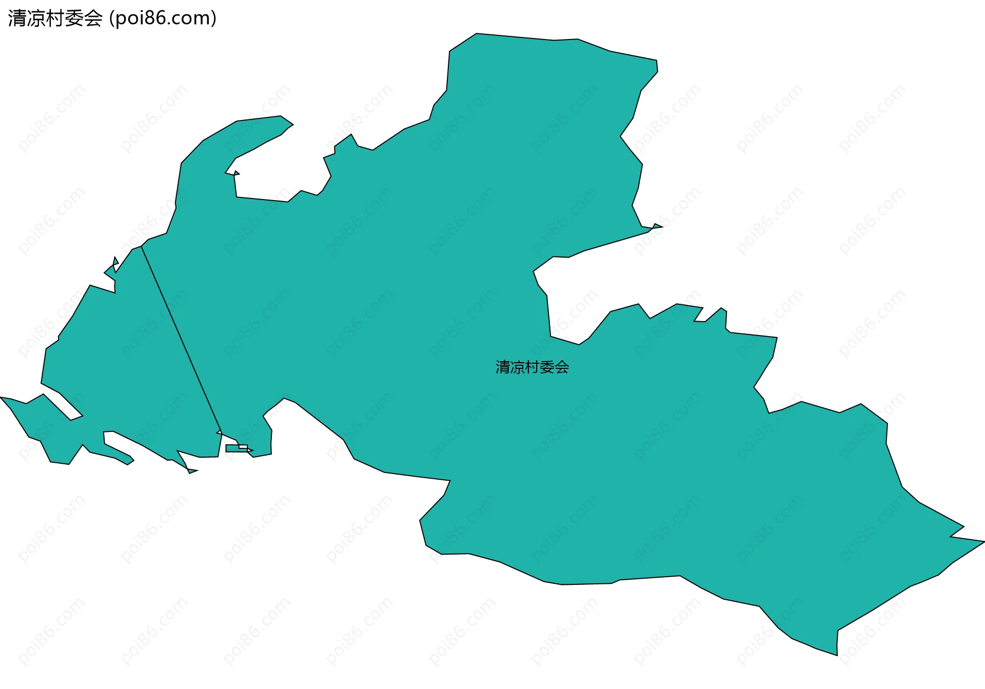 清凉村委会边界地图
