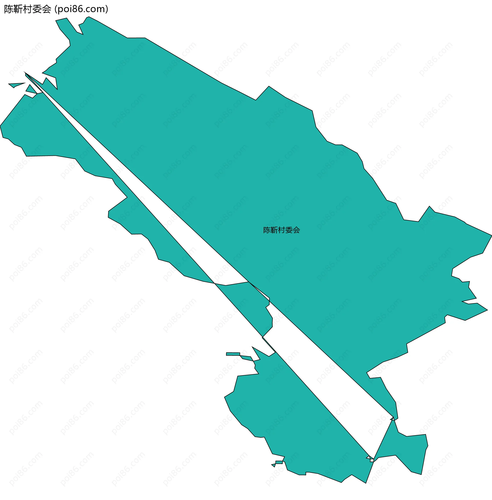 陈靳村委会边界地图