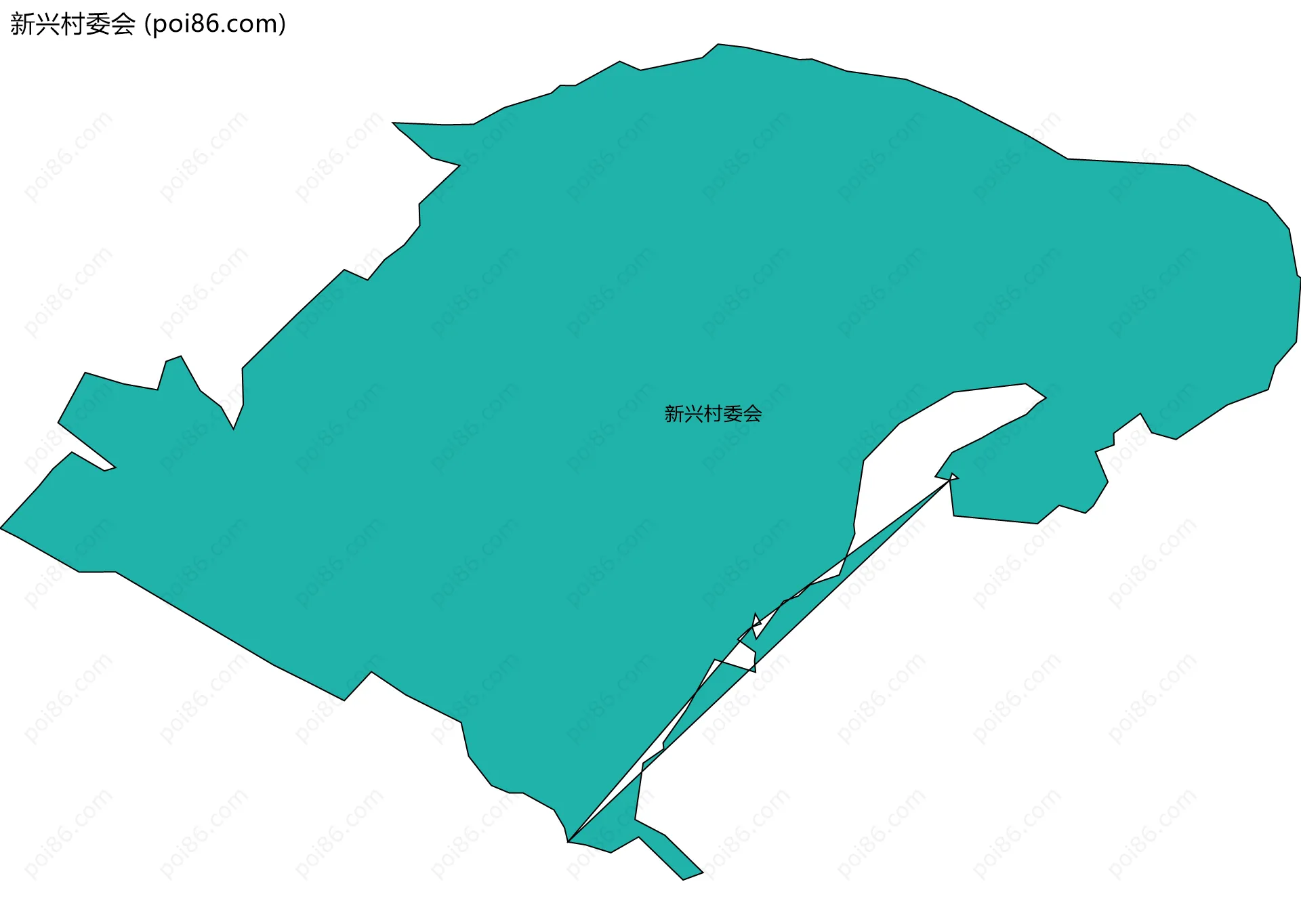 新兴村委会边界地图