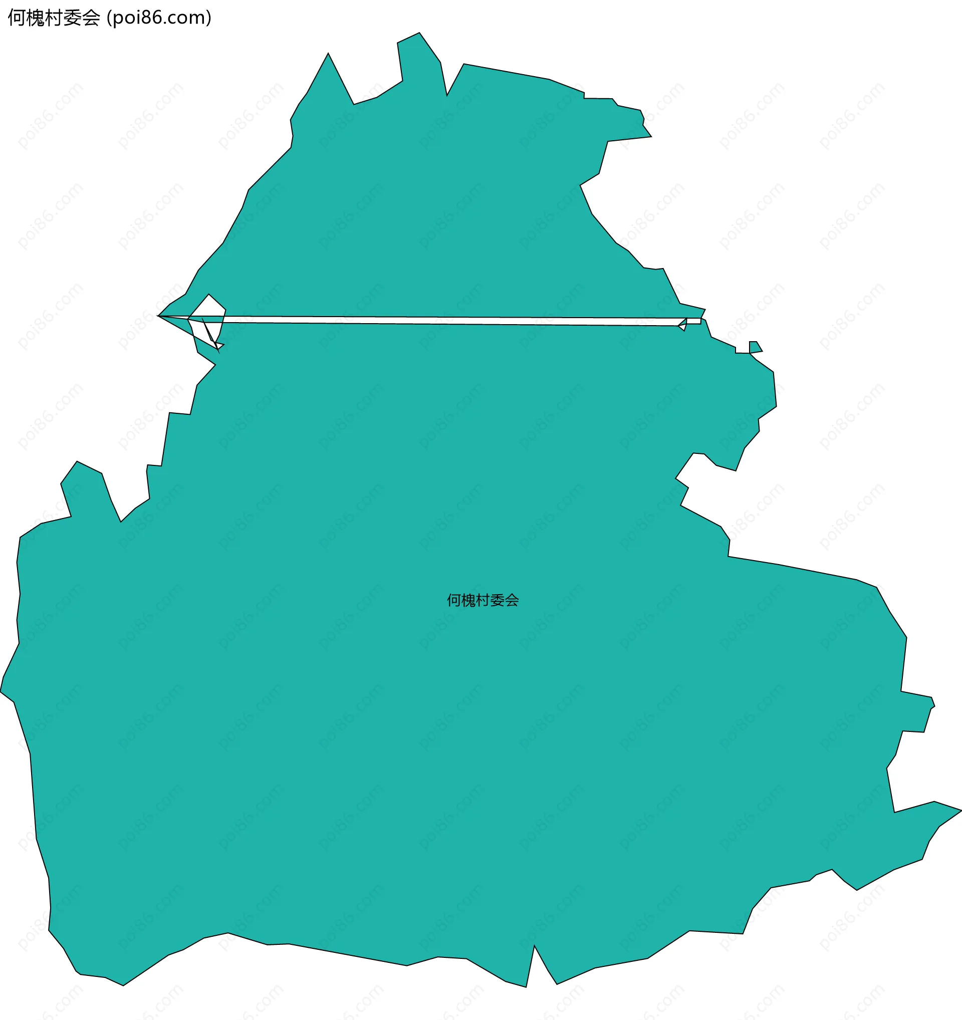 何槐村委会边界地图
