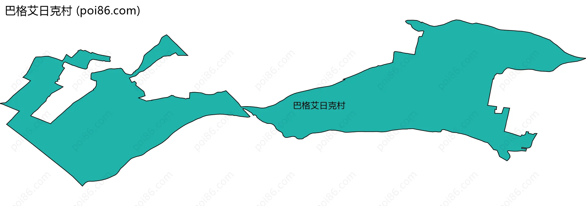 巴格艾日克村边界地图