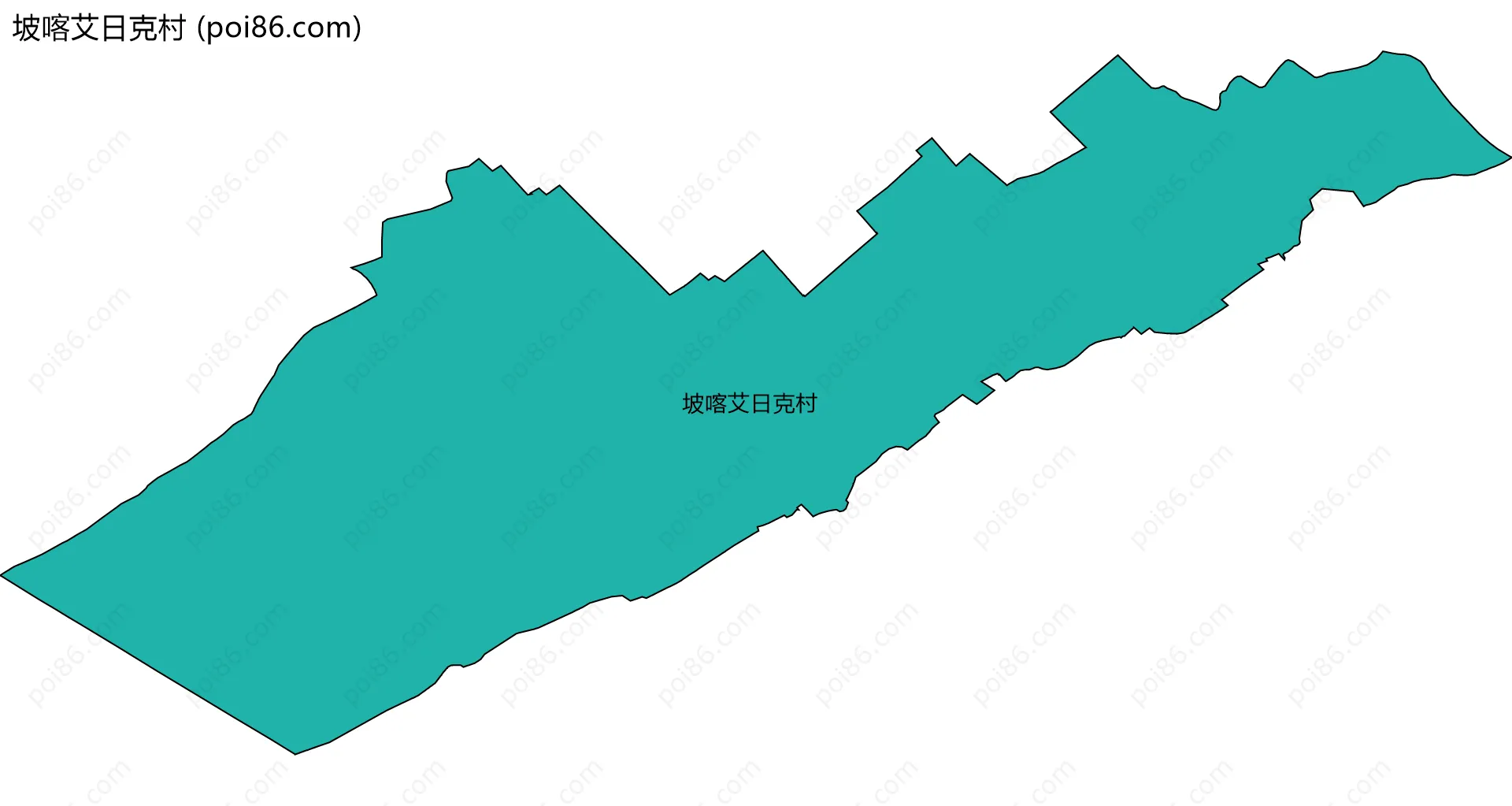 坡喀艾日克村边界地图