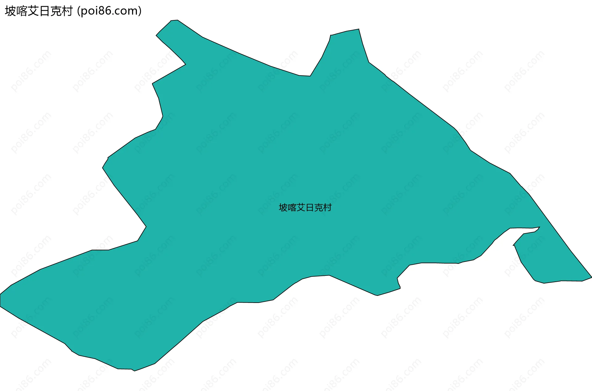 坡喀艾日克村边界地图