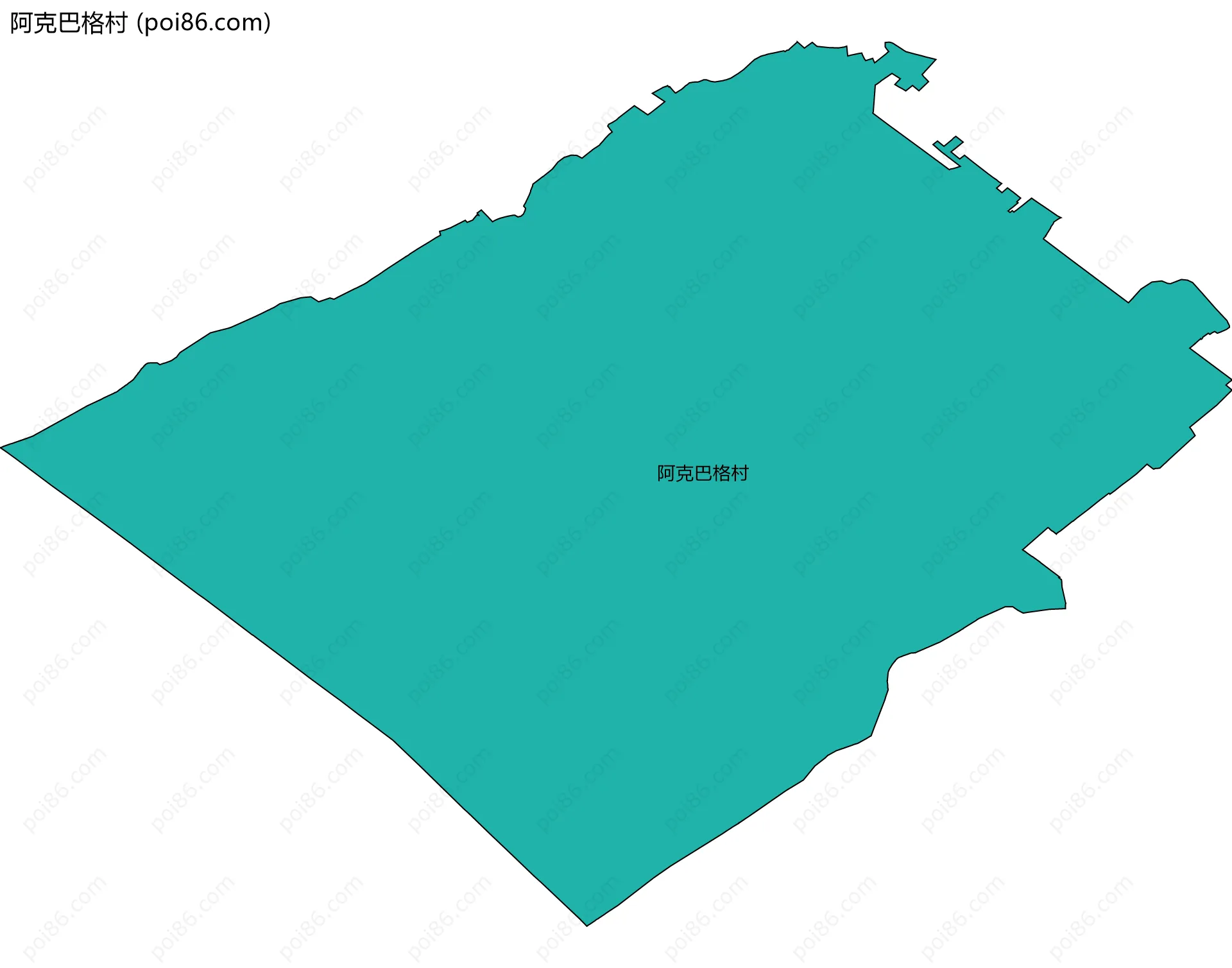阿克巴格村边界地图
