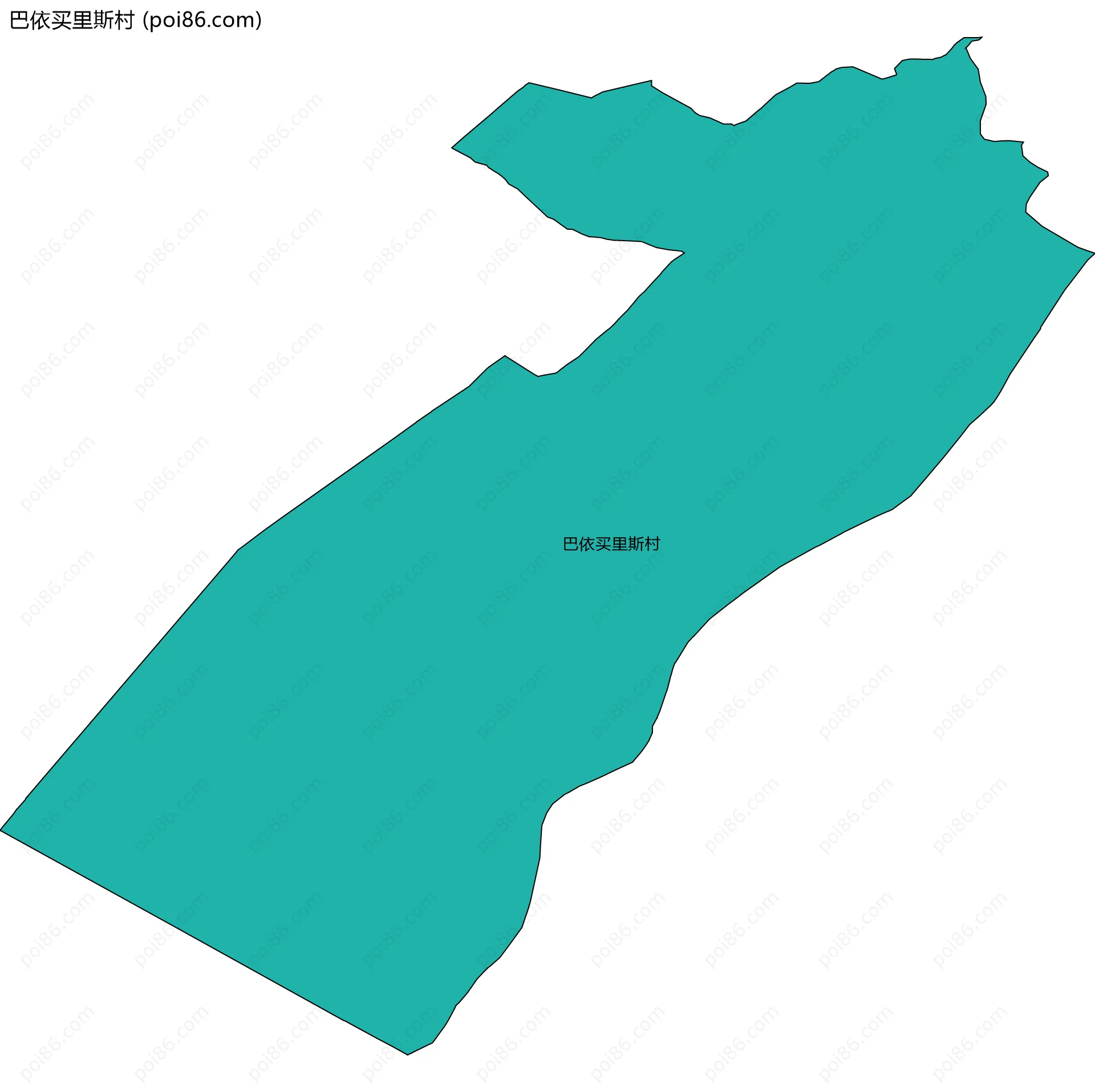 巴依买里斯村边界地图