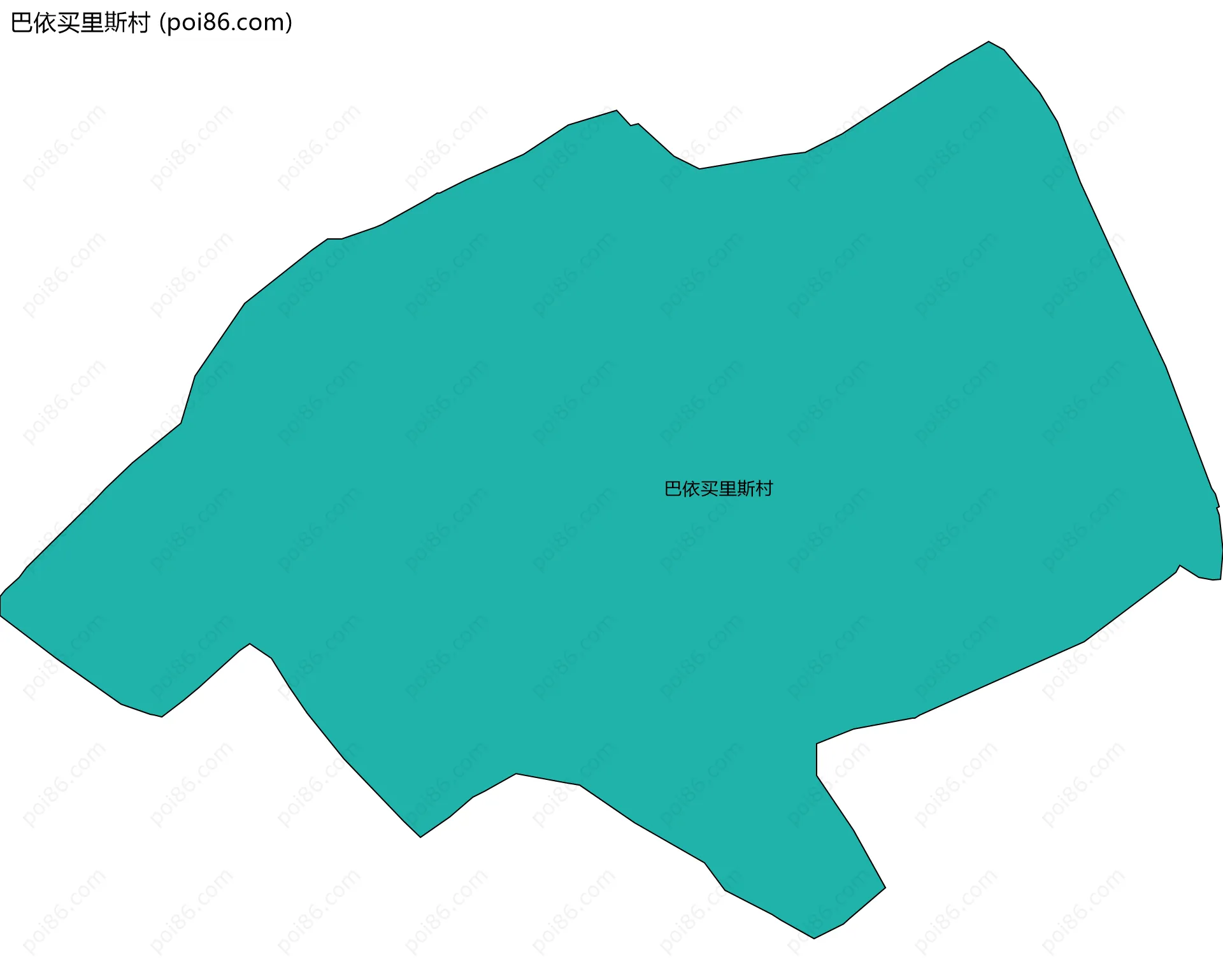 巴依买里斯村边界地图