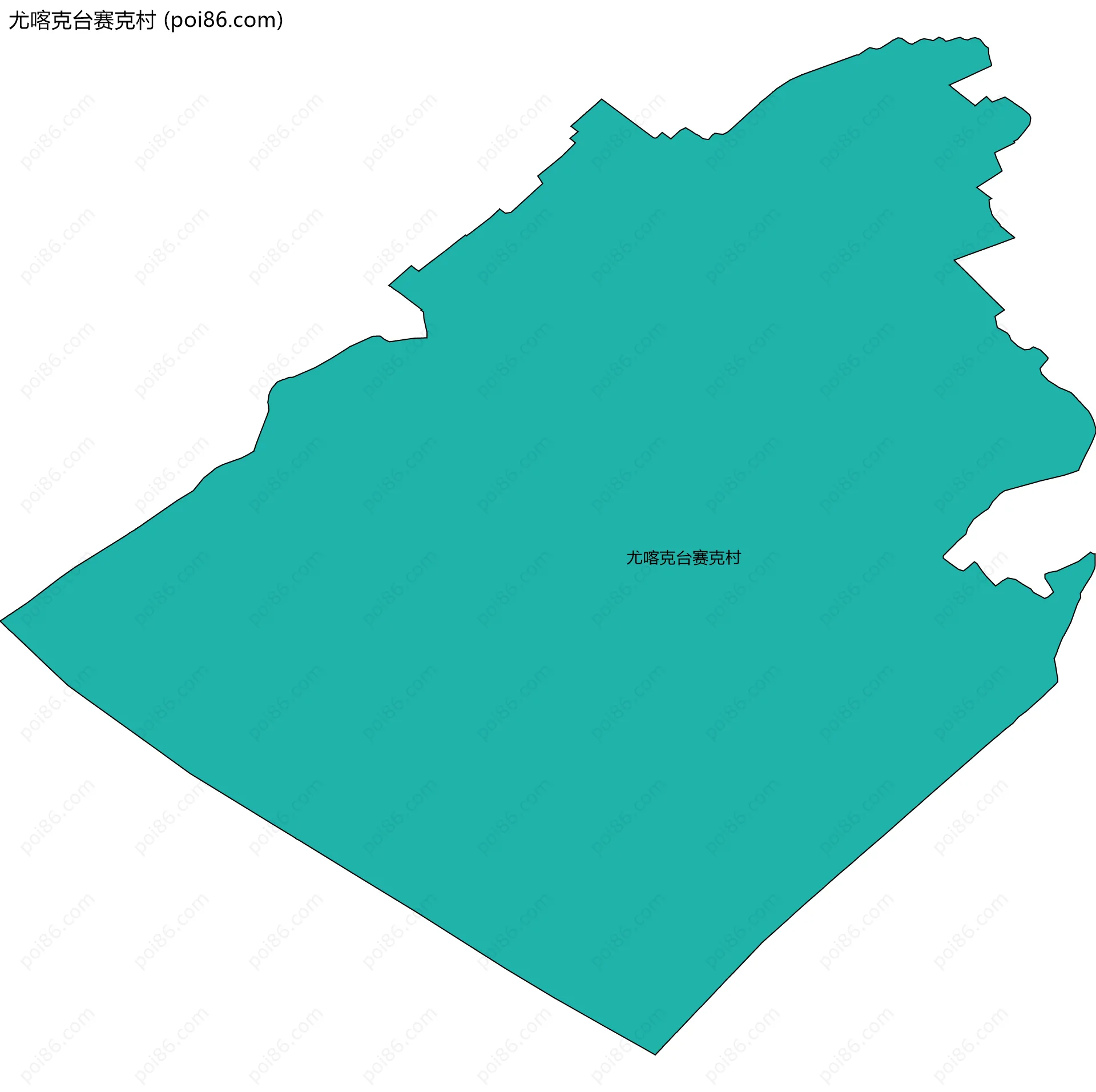 尤喀克台赛克村边界地图