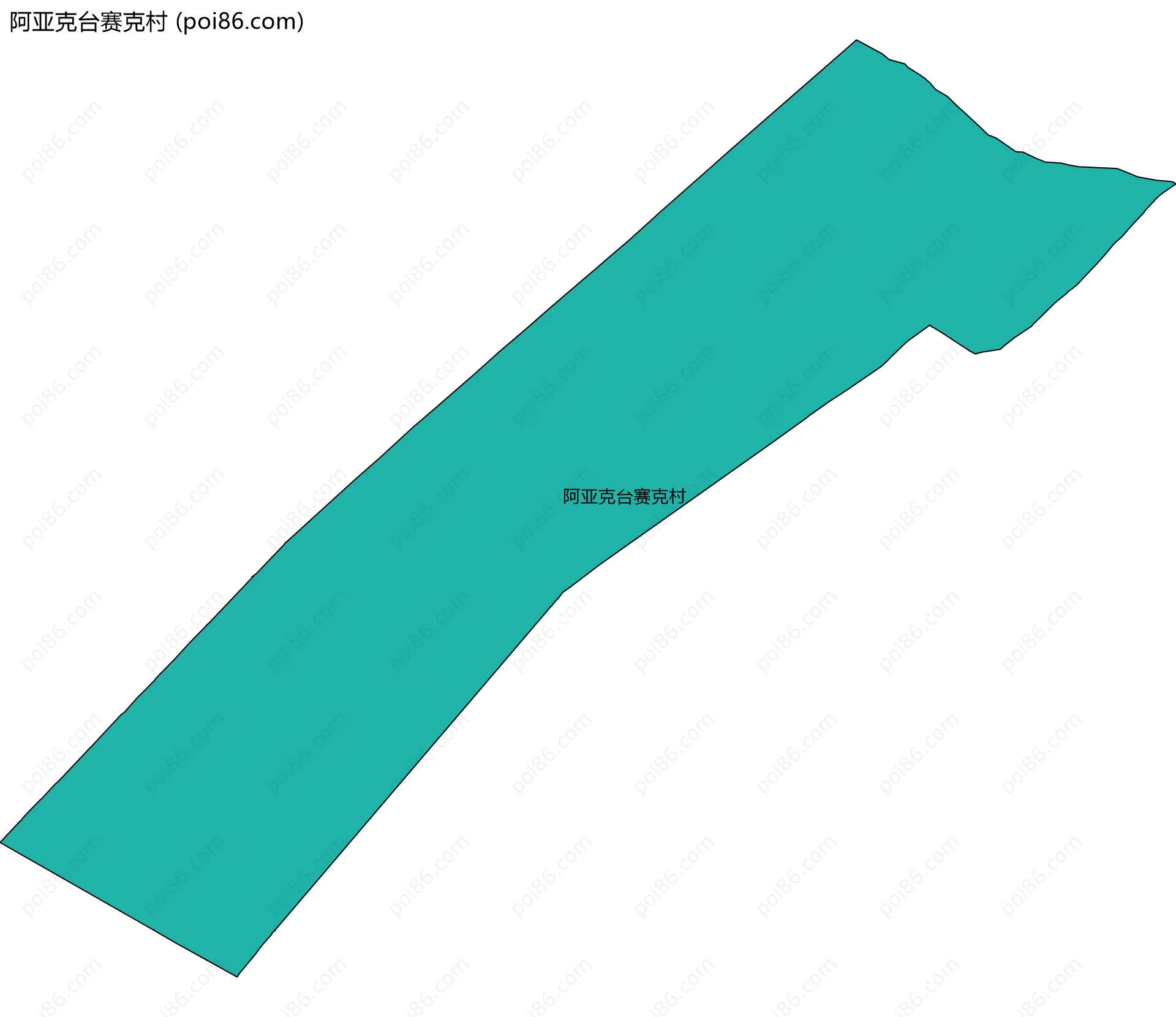 阿亚克台赛克村边界地图
