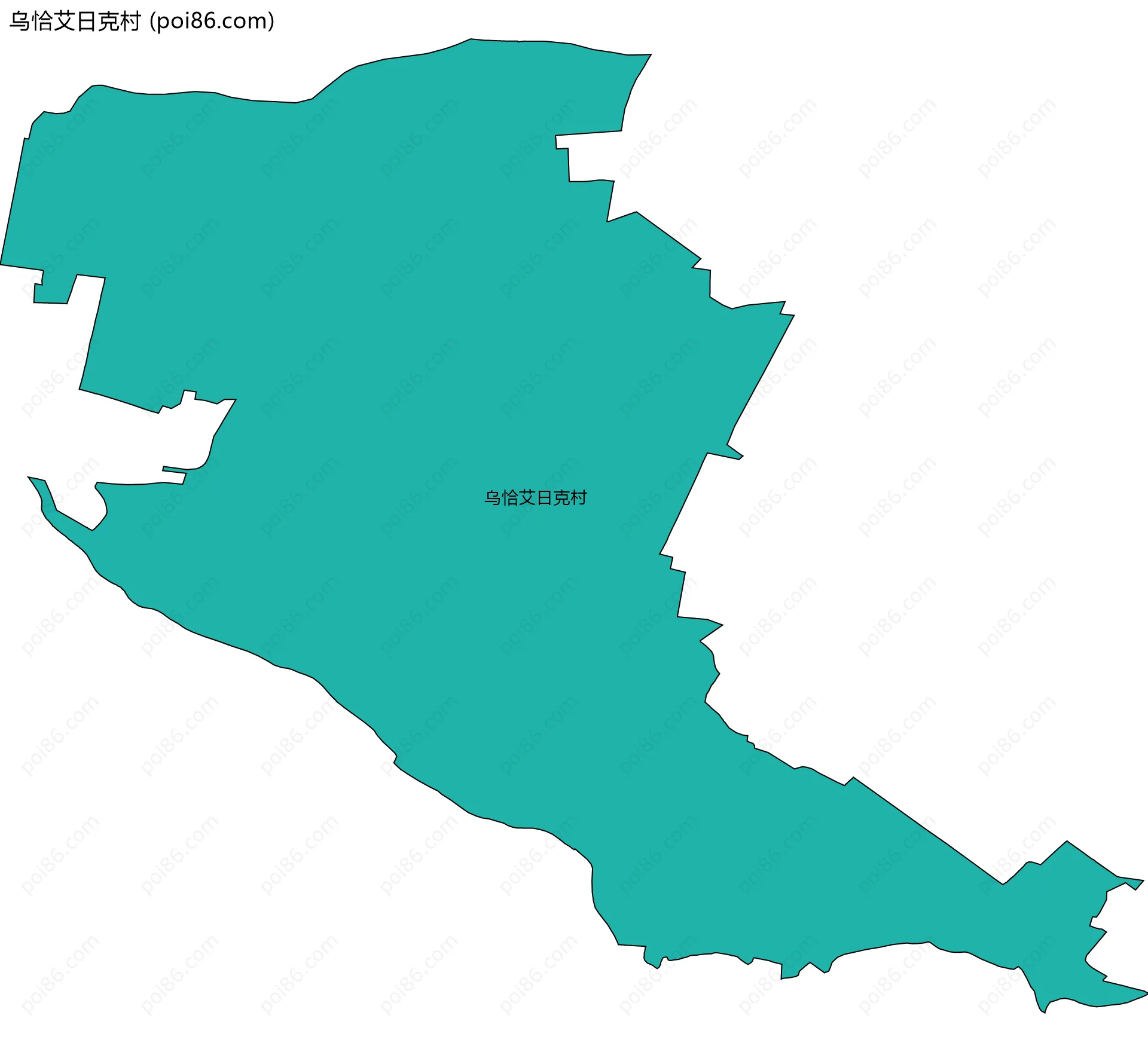 乌恰艾日克村边界地图