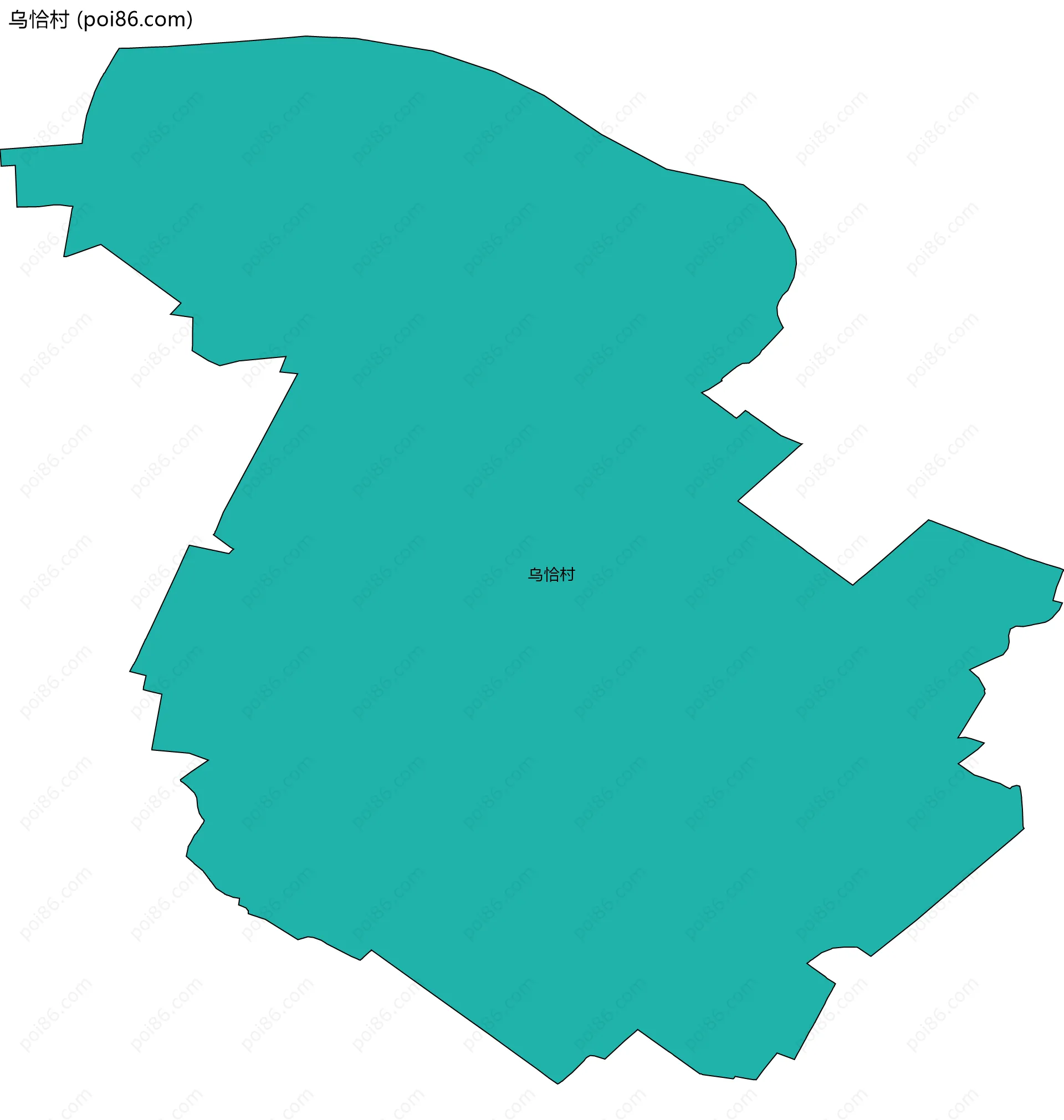 乌恰村边界地图