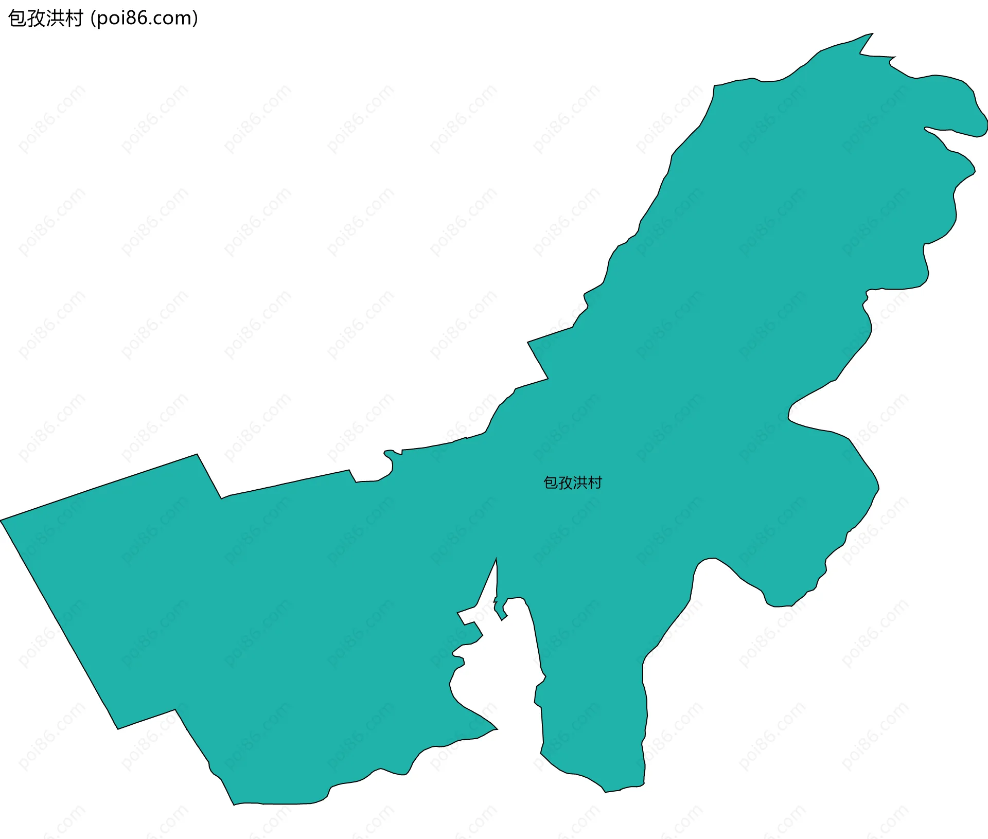 包孜洪村边界地图