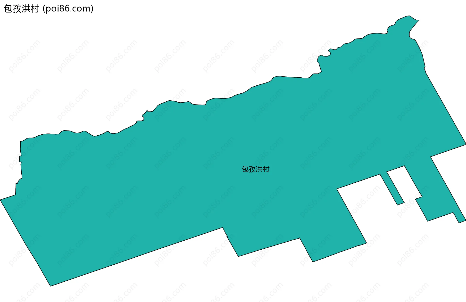 包孜洪村边界地图