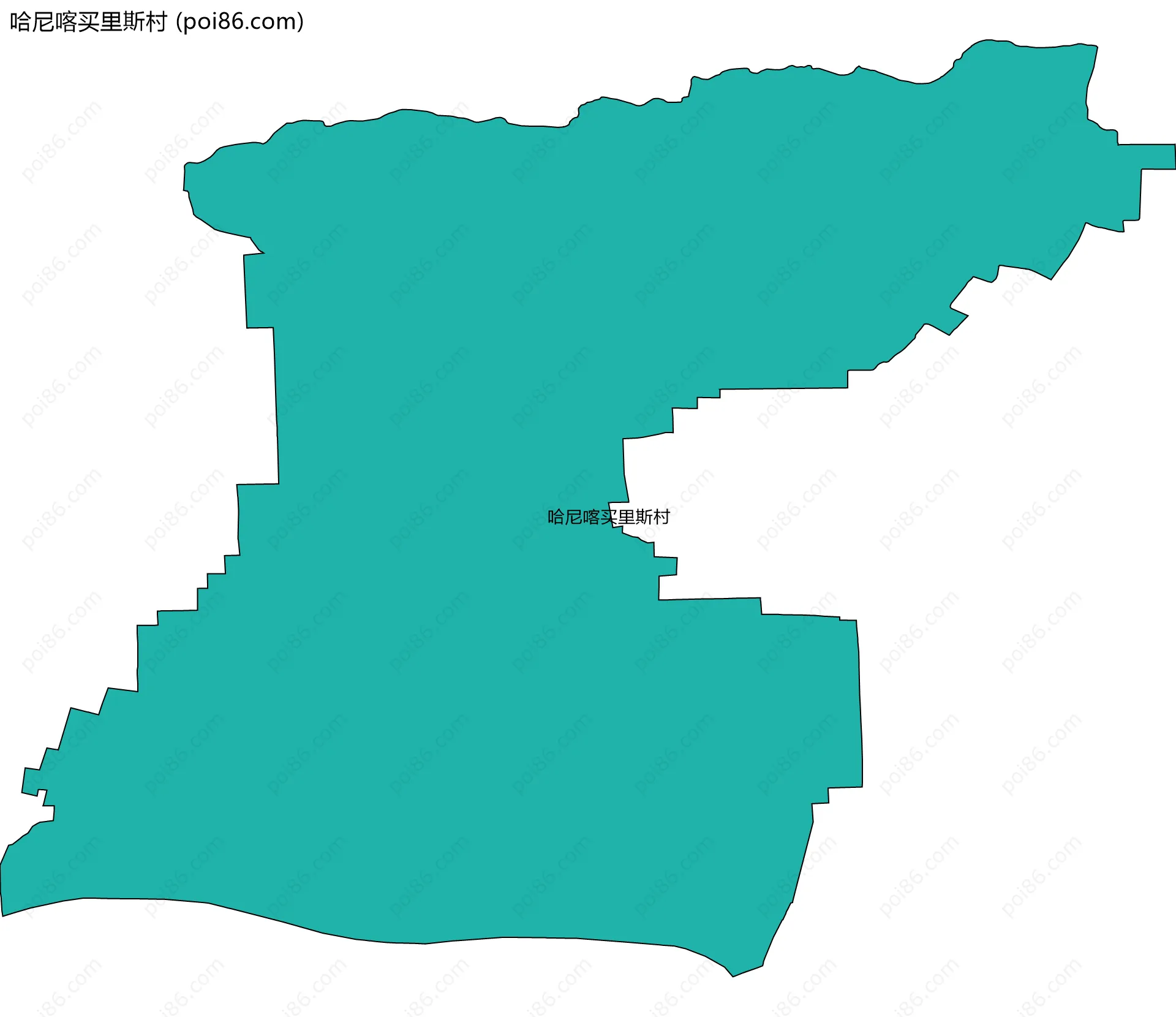 哈尼喀买里斯村边界地图
