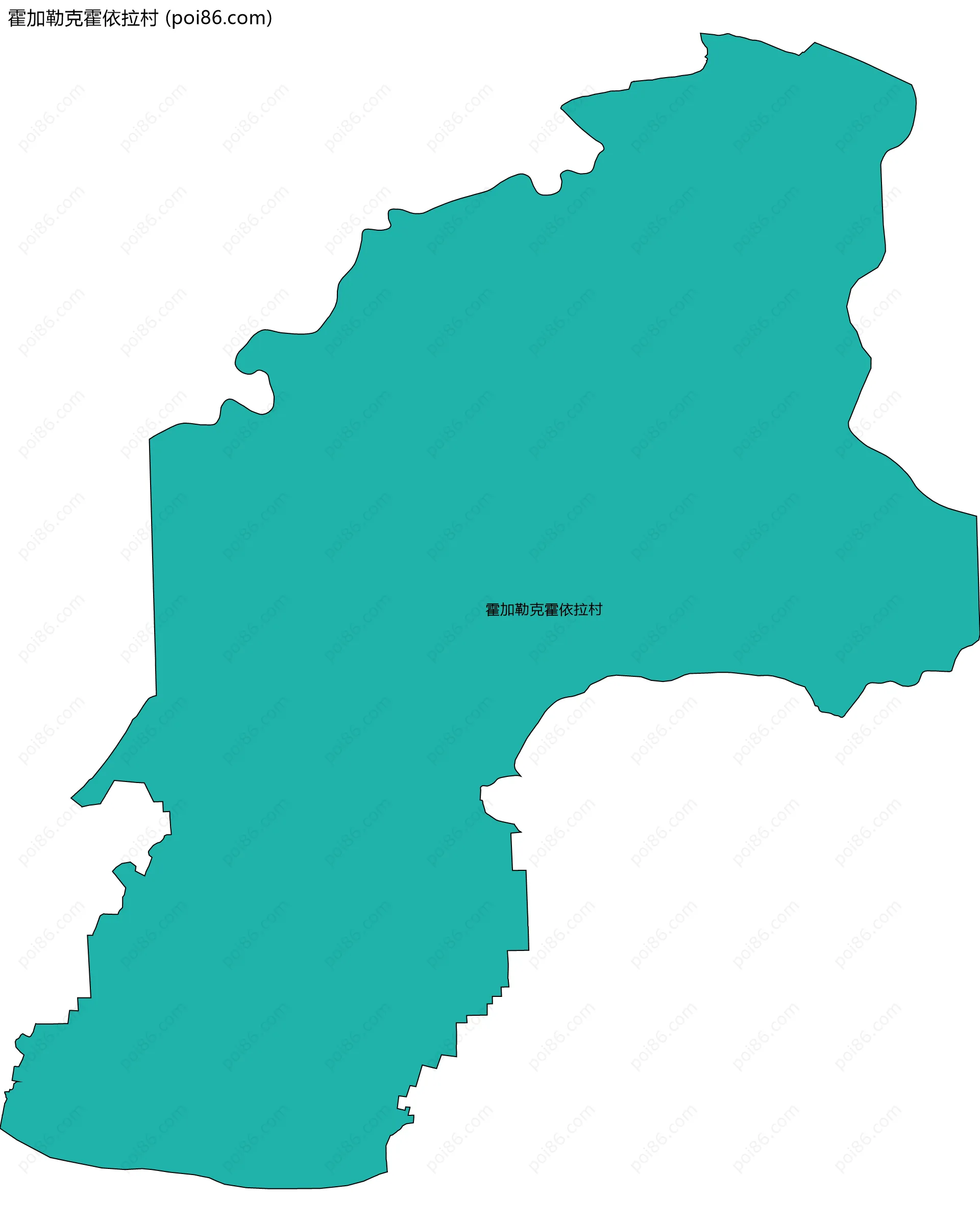 霍加勒克霍依拉村边界地图