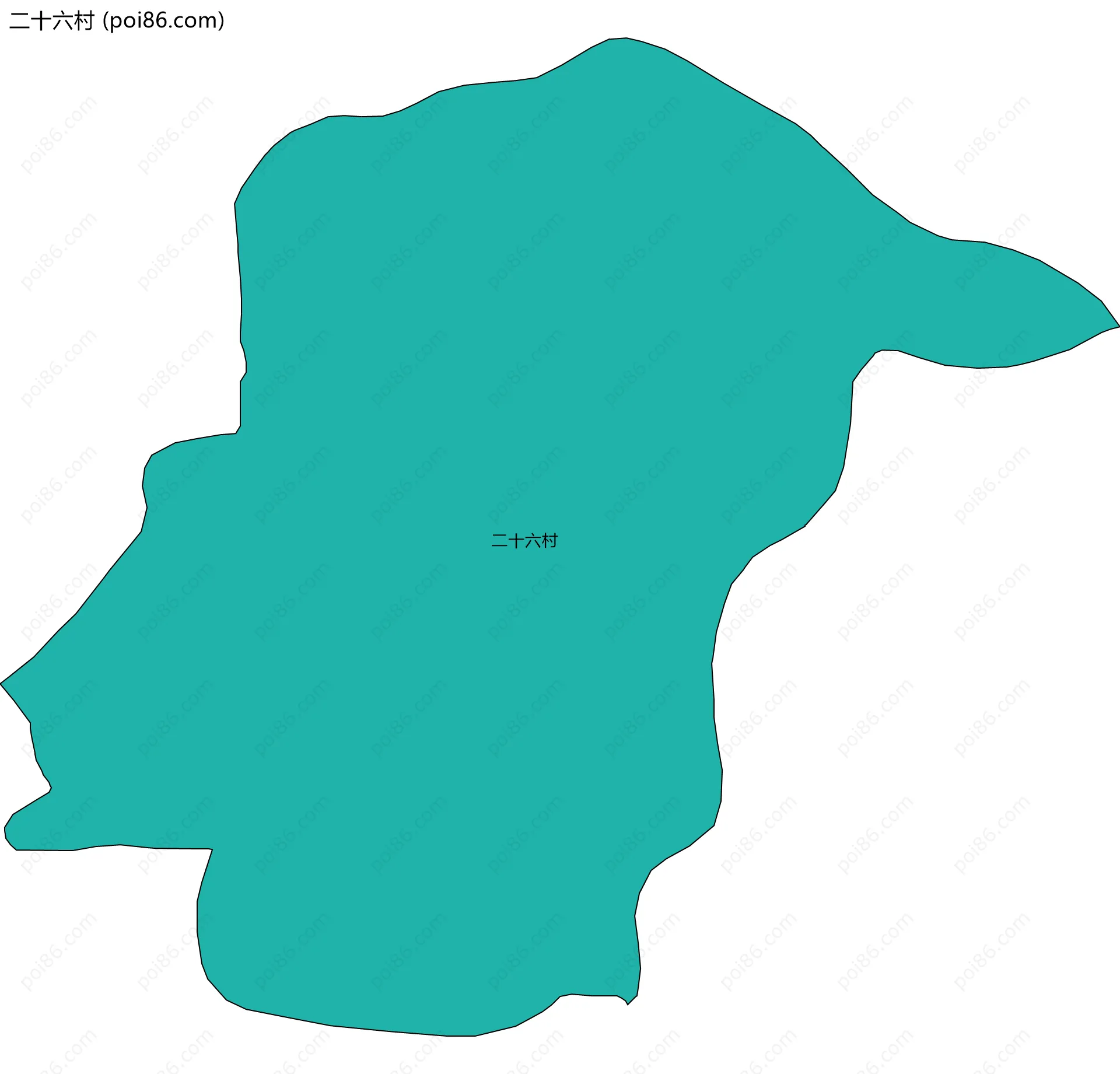 二十六村边界地图