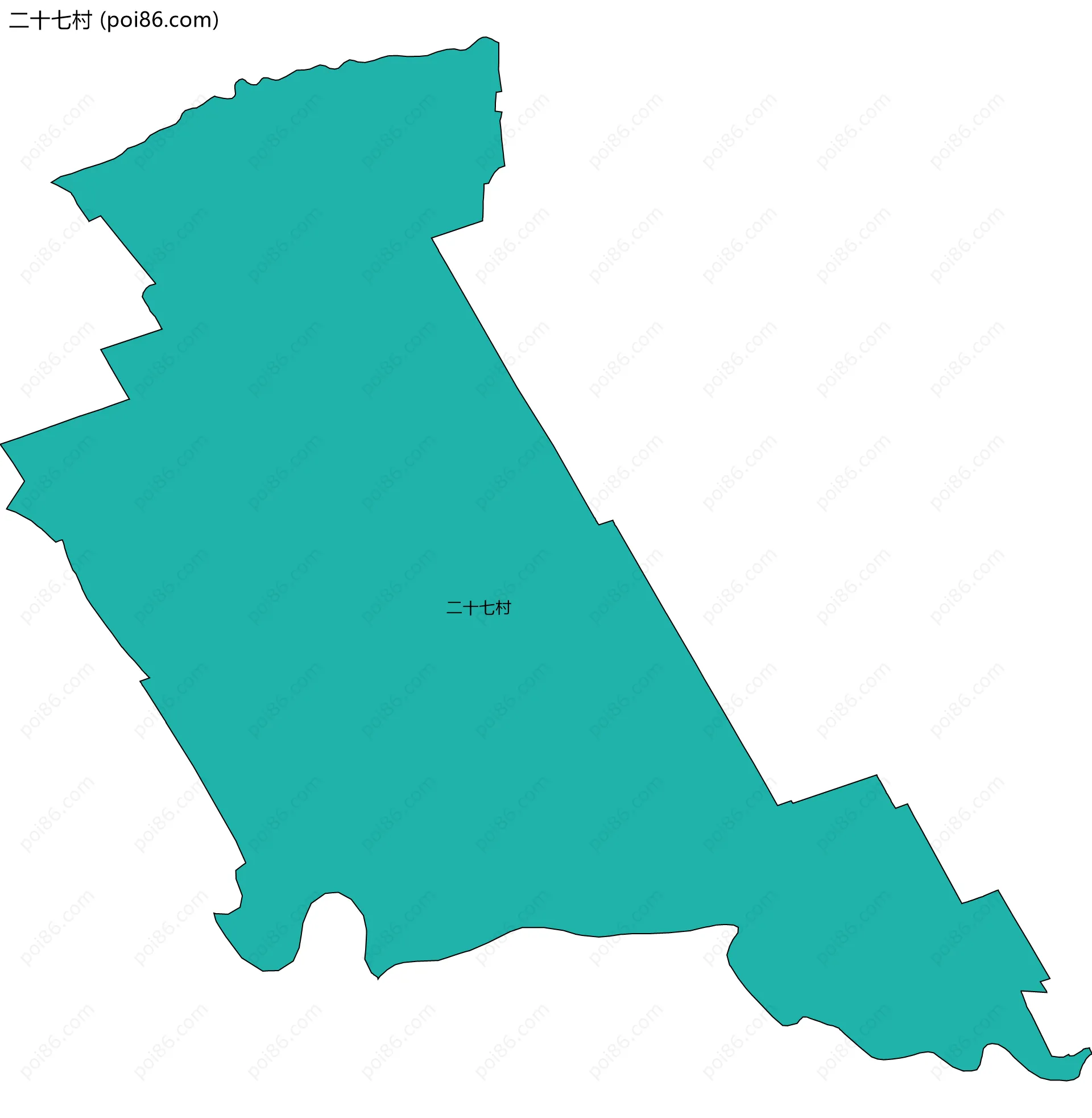 二十七村边界地图