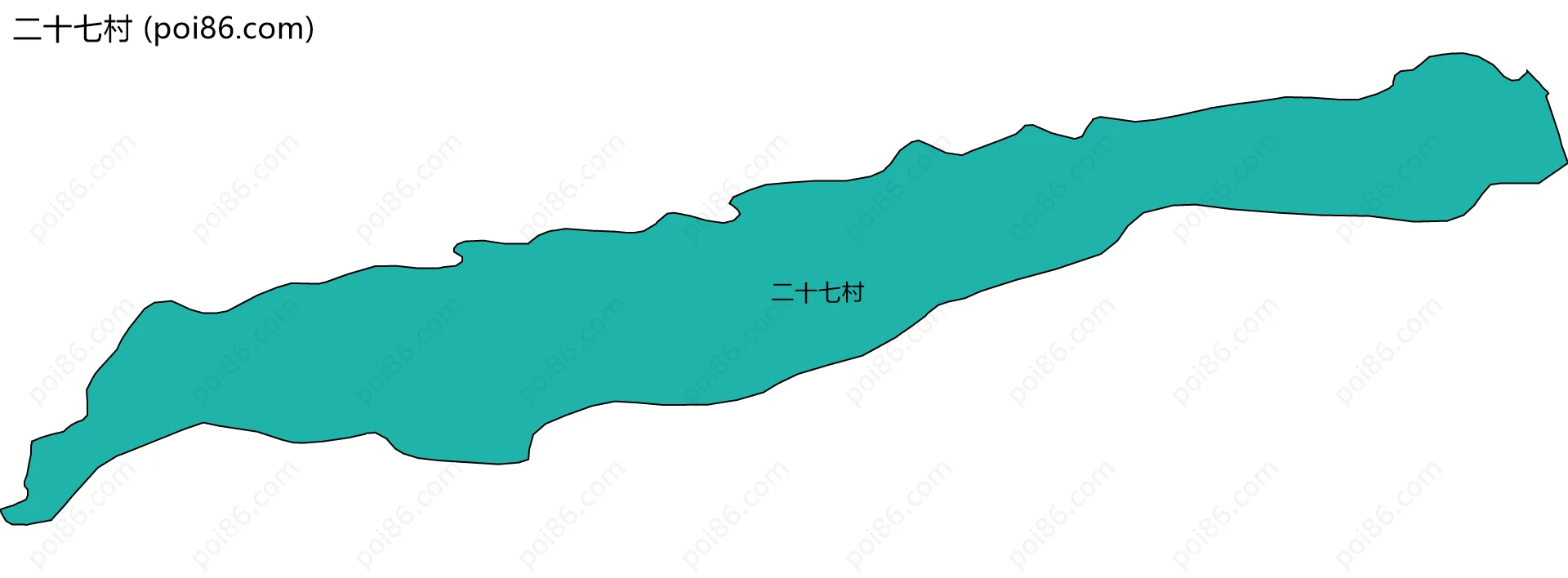 二十七村边界地图