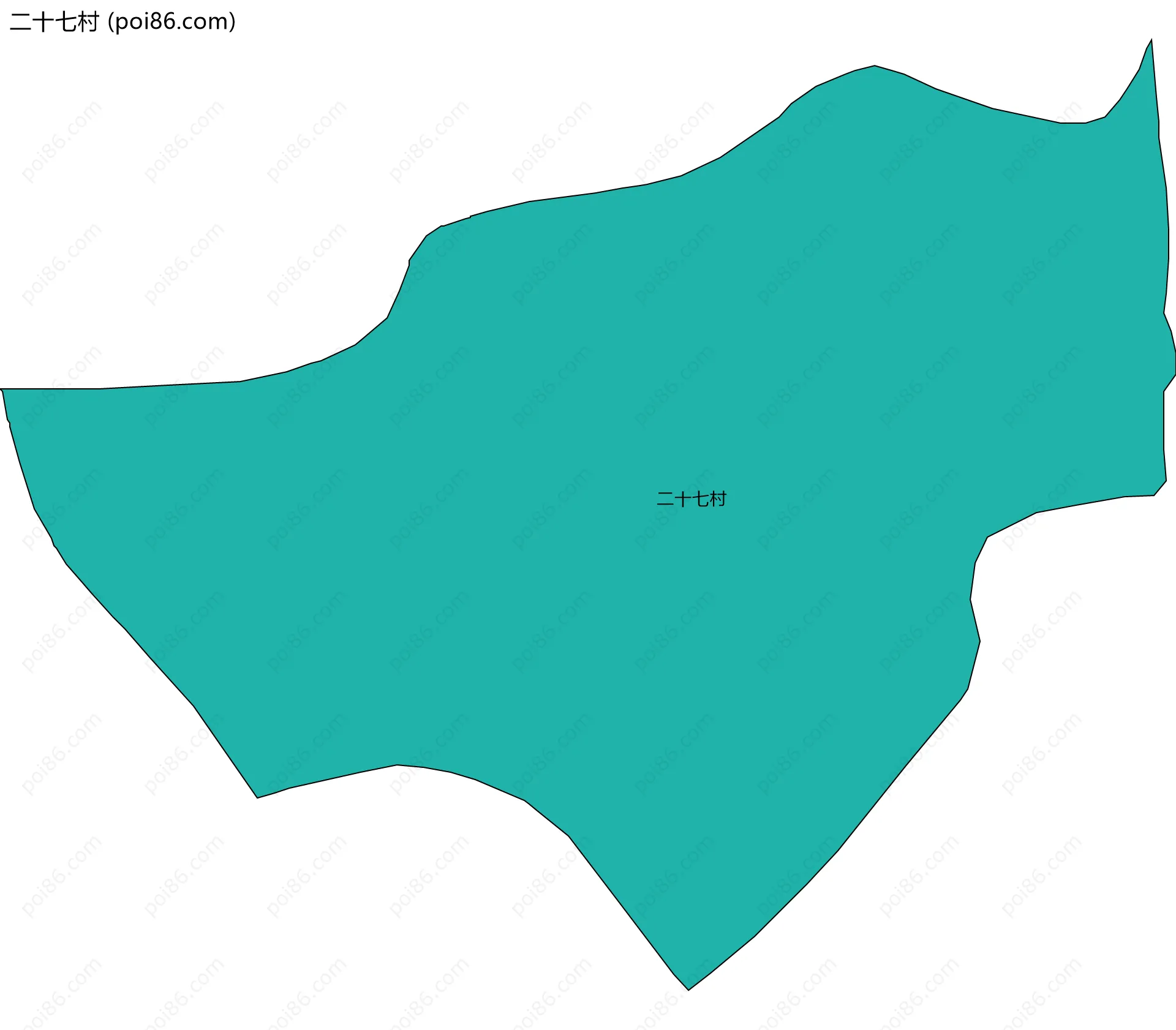 二十七村边界地图