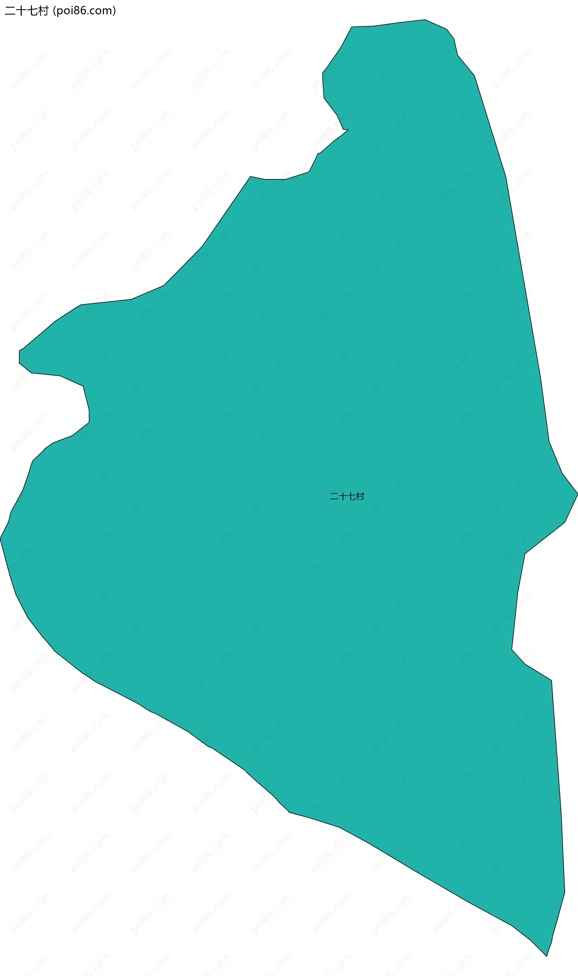 二十七村边界地图