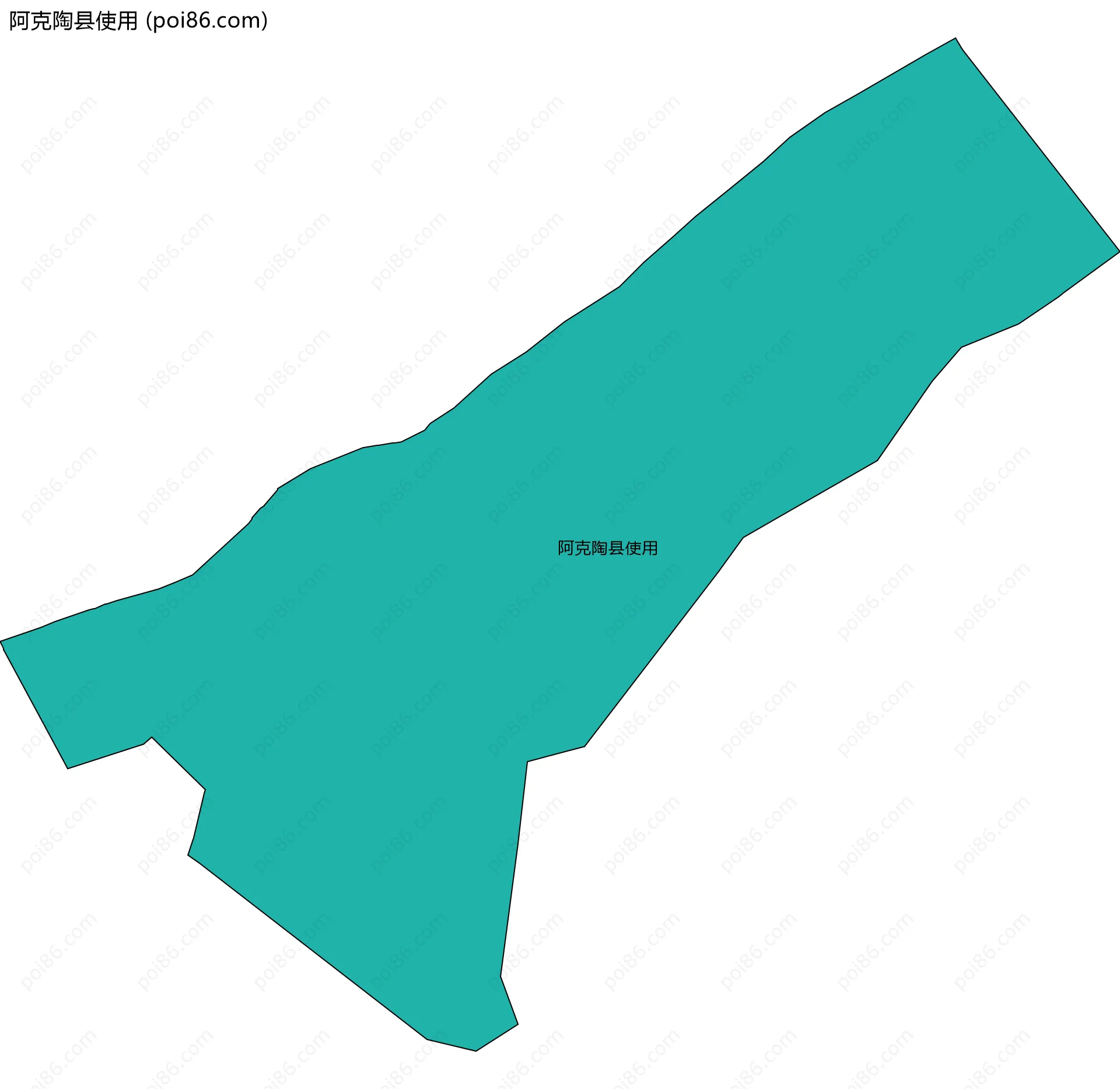 阿克陶县使用边界地图