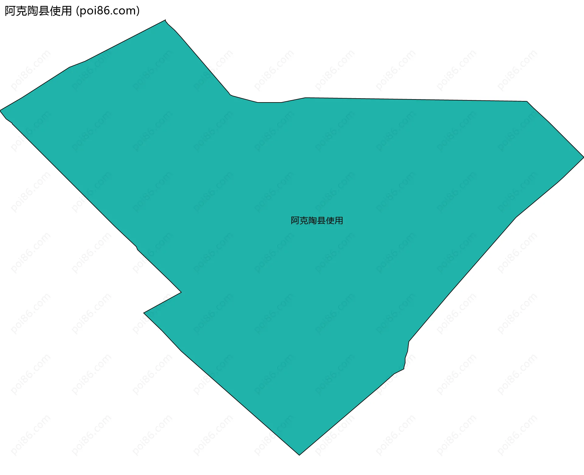 阿克陶县使用边界地图