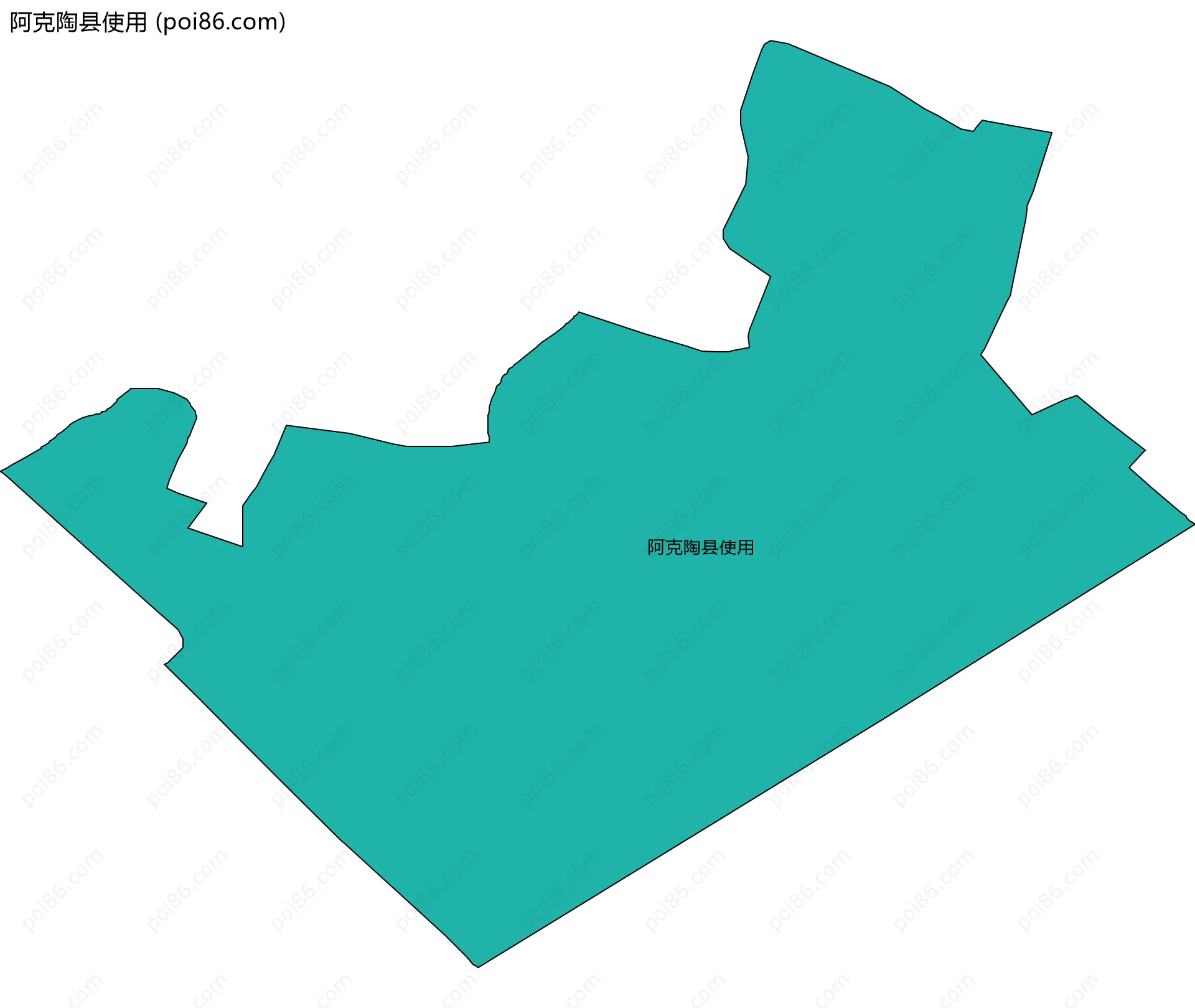 阿克陶县使用边界地图