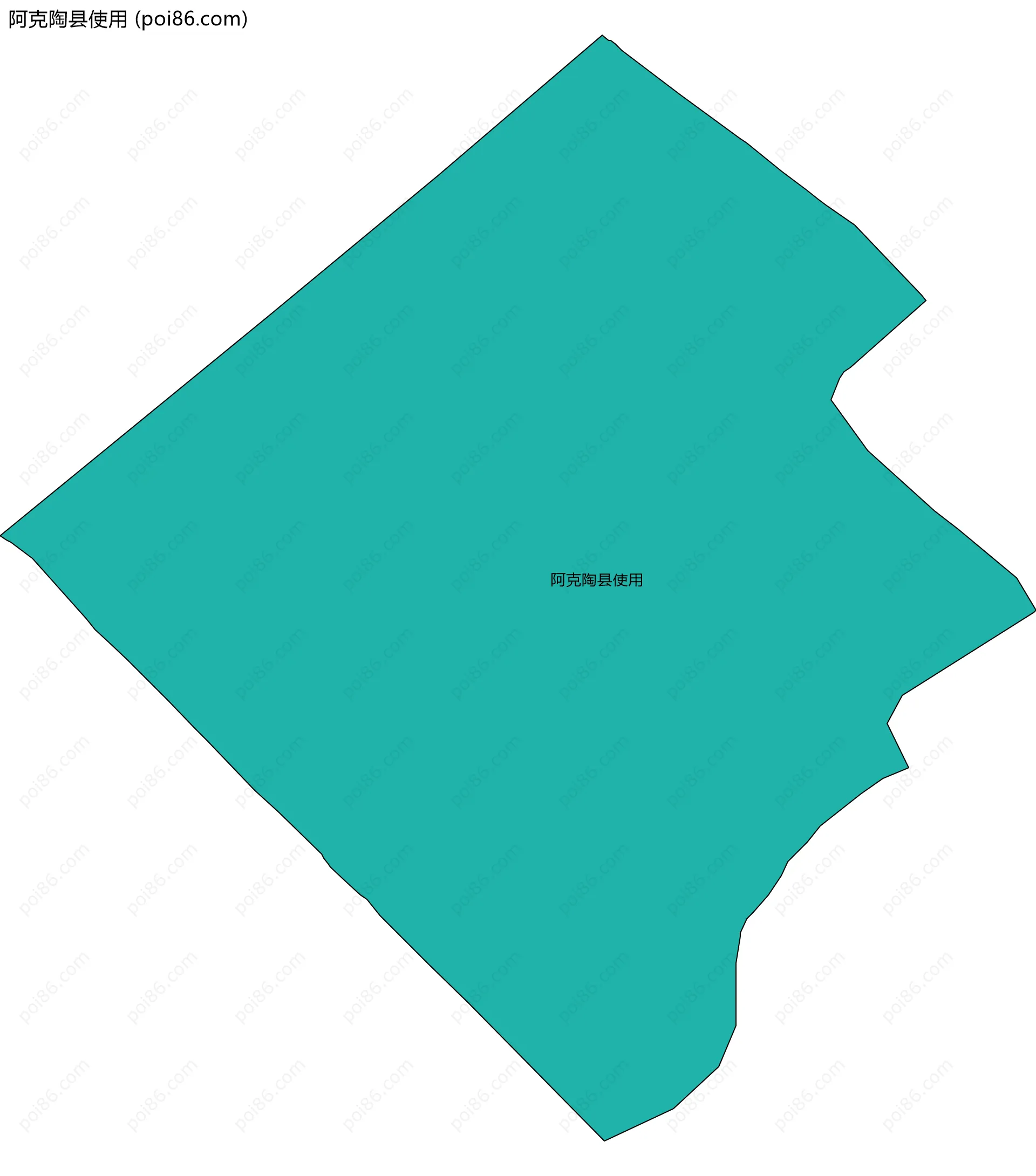 阿克陶县使用边界地图