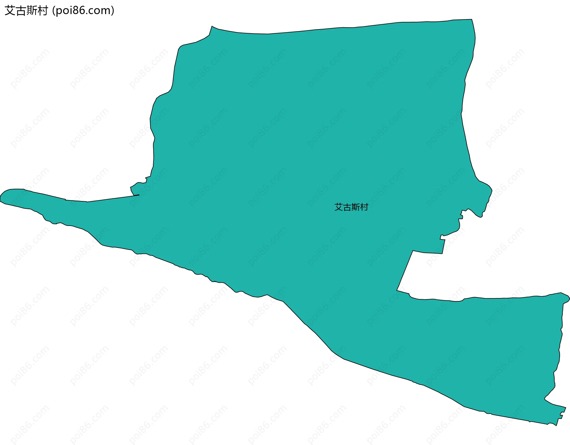 艾古斯村边界地图