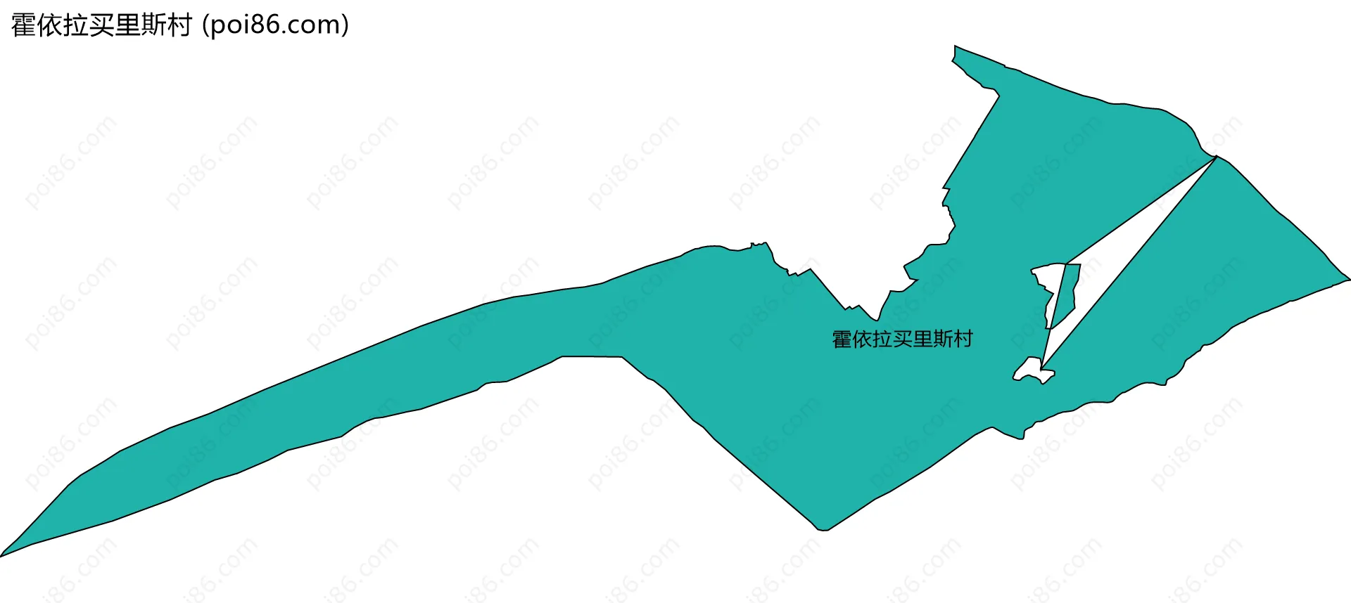 霍依拉买里斯村边界地图