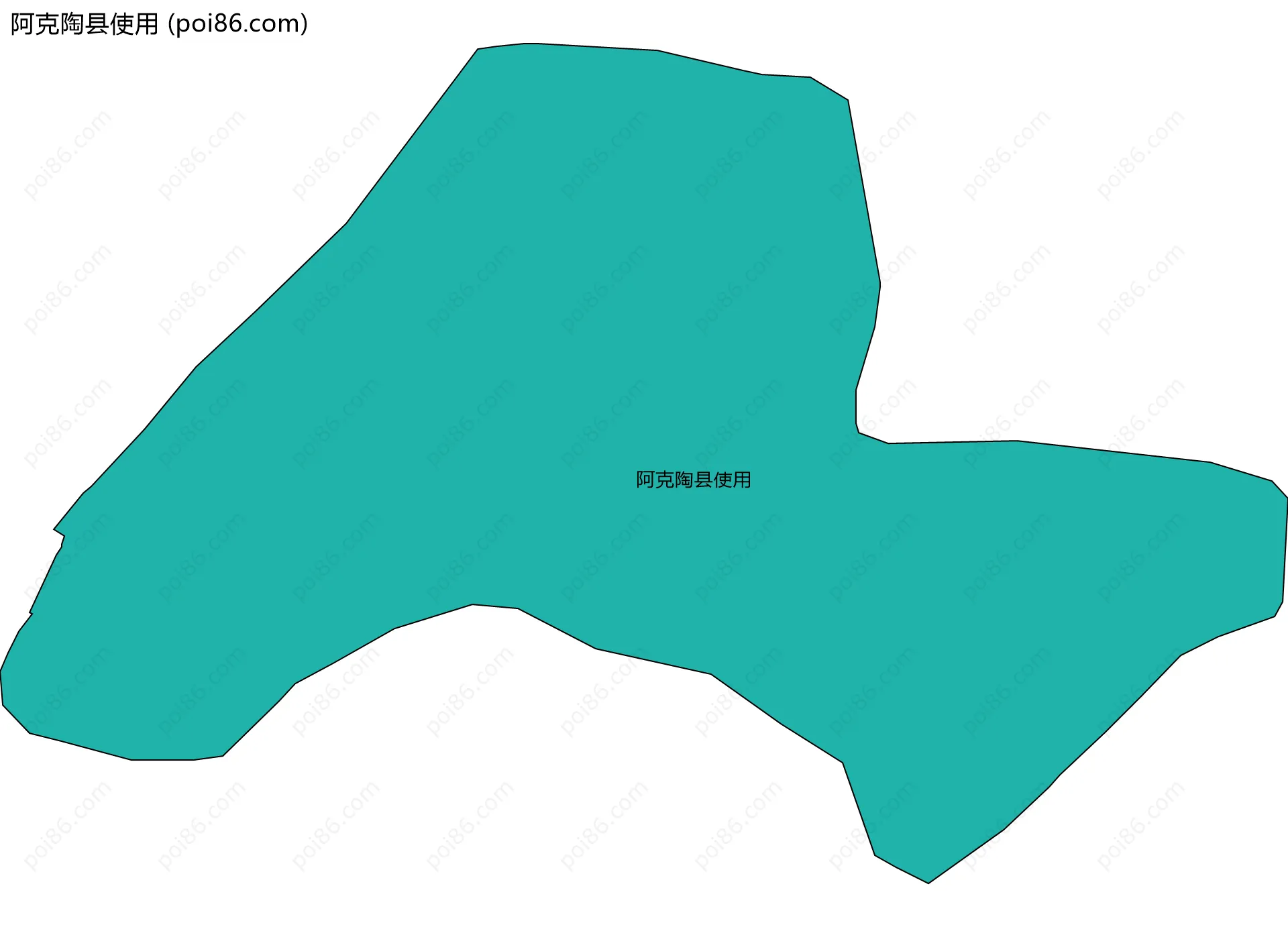 阿克陶县使用边界地图