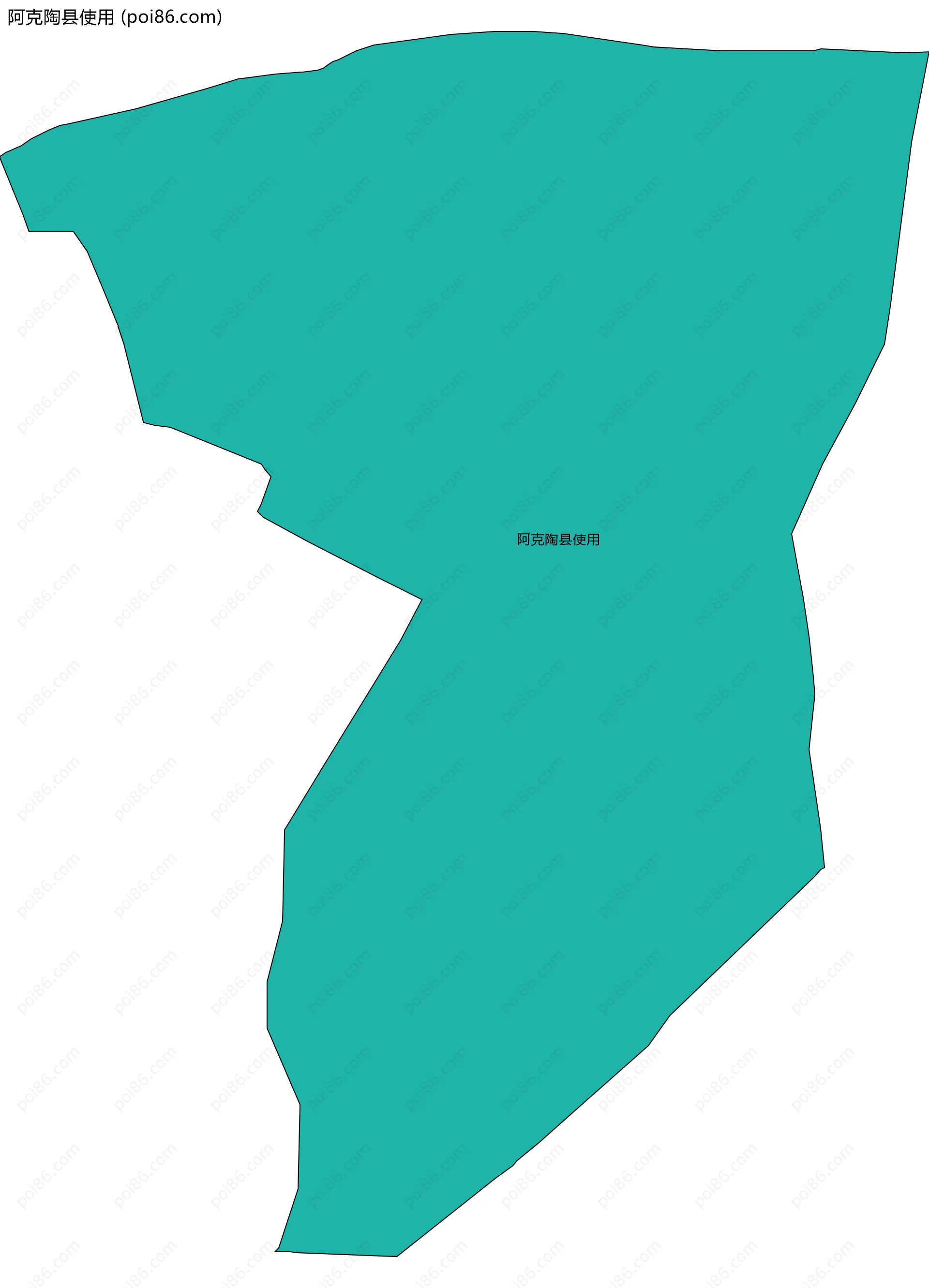 阿克陶县使用边界地图
