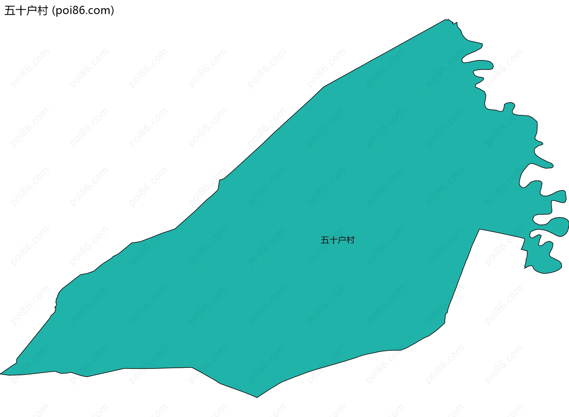 五十户村边界地图