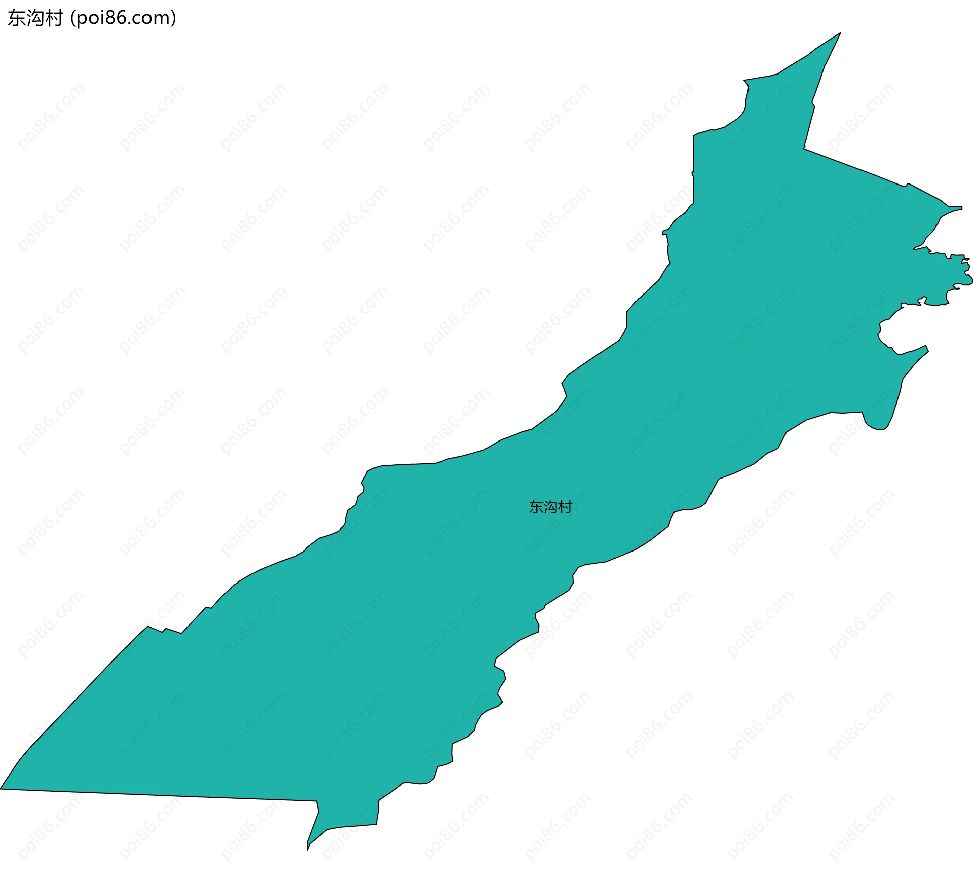 东沟村边界地图