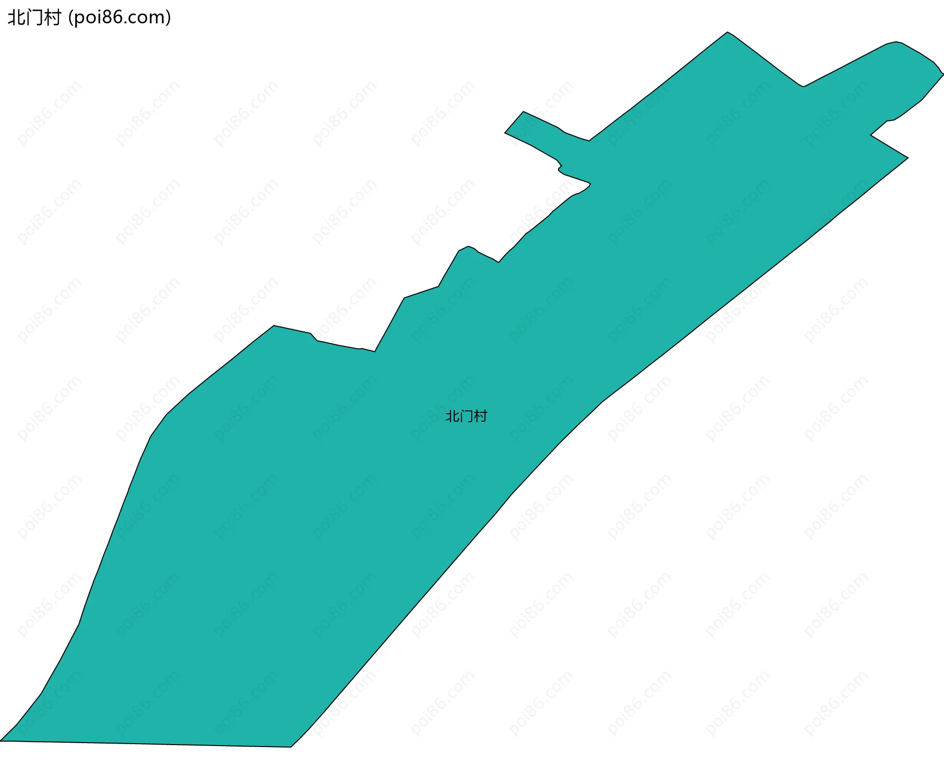 北门村边界地图