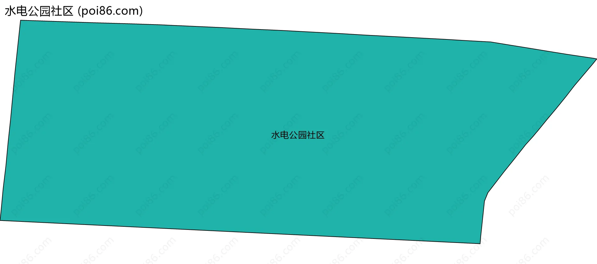 水电公园社区边界地图