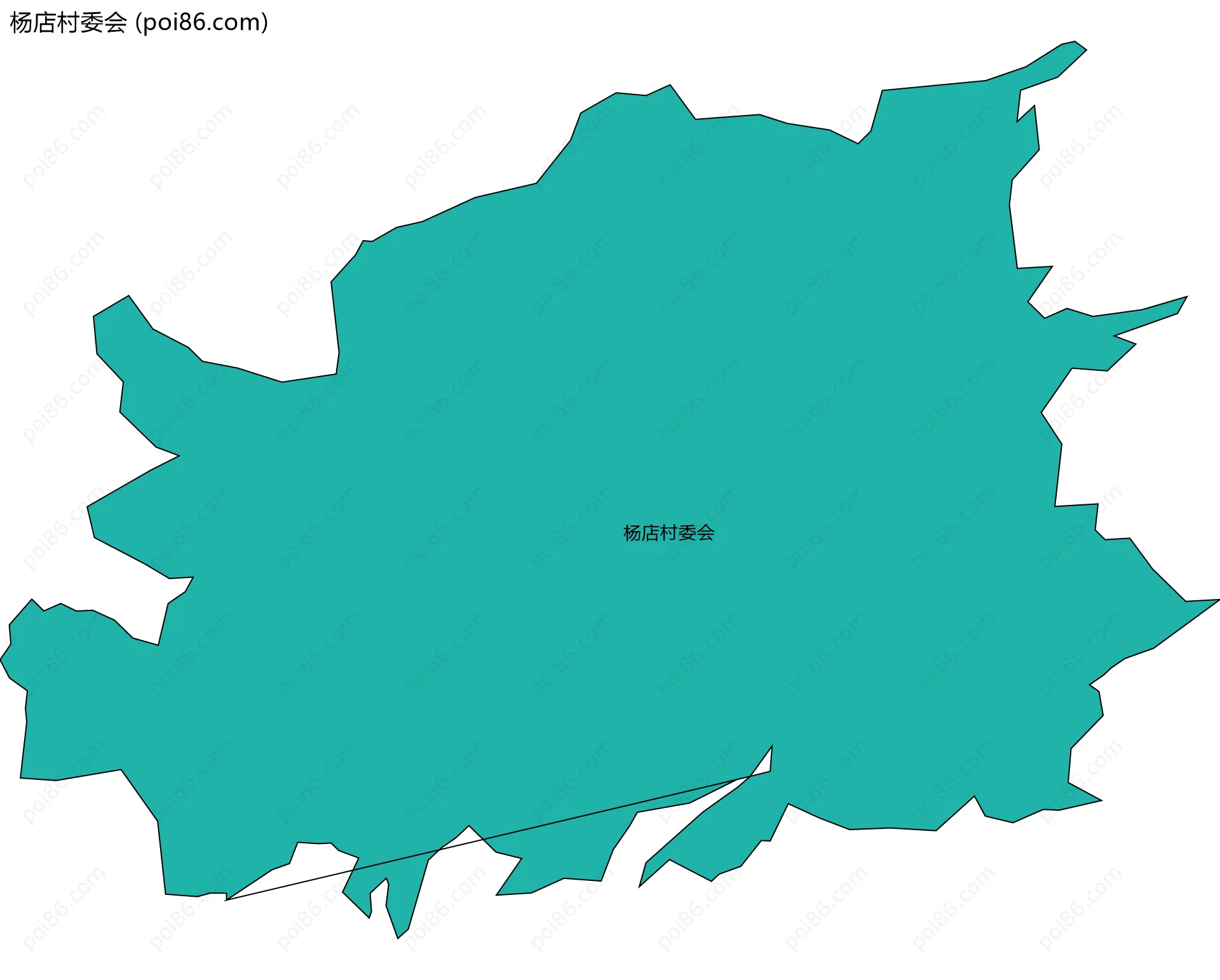 杨店村委会边界地图