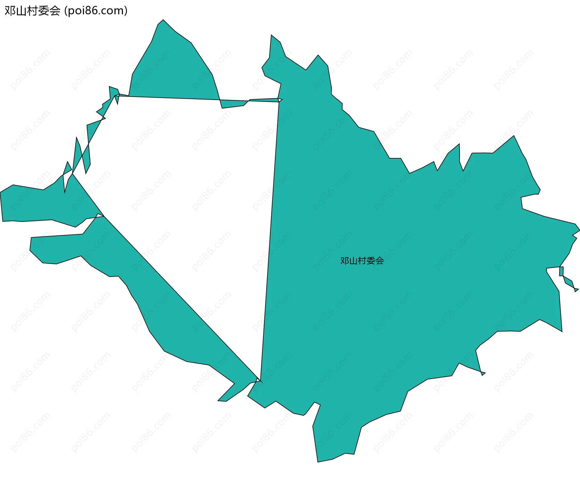 邓山村委会边界地图