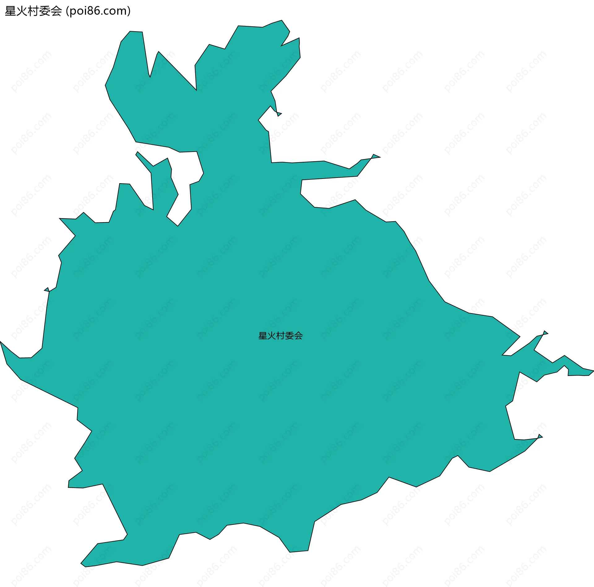 星火村委会边界地图