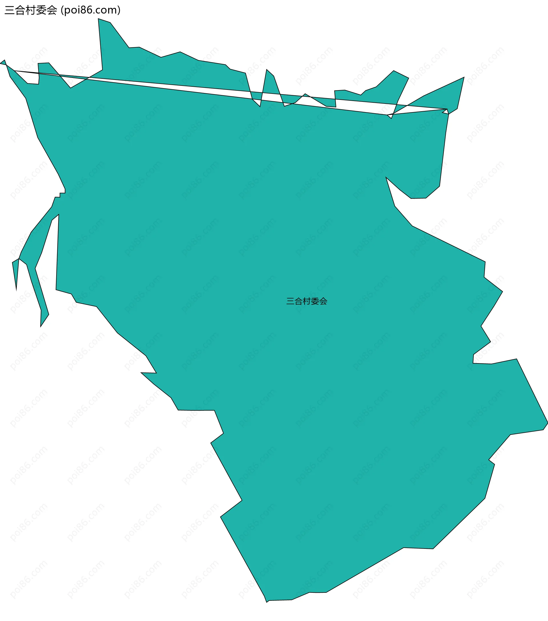 三合村委会边界地图