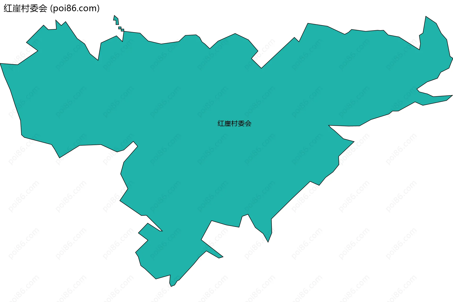 红崖村委会边界地图