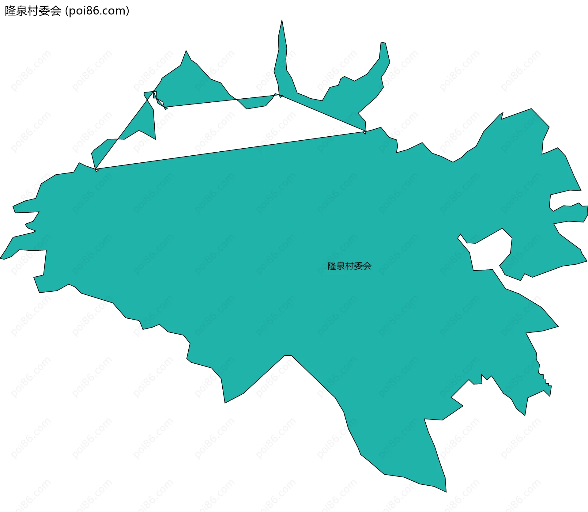 隆泉村委会边界地图