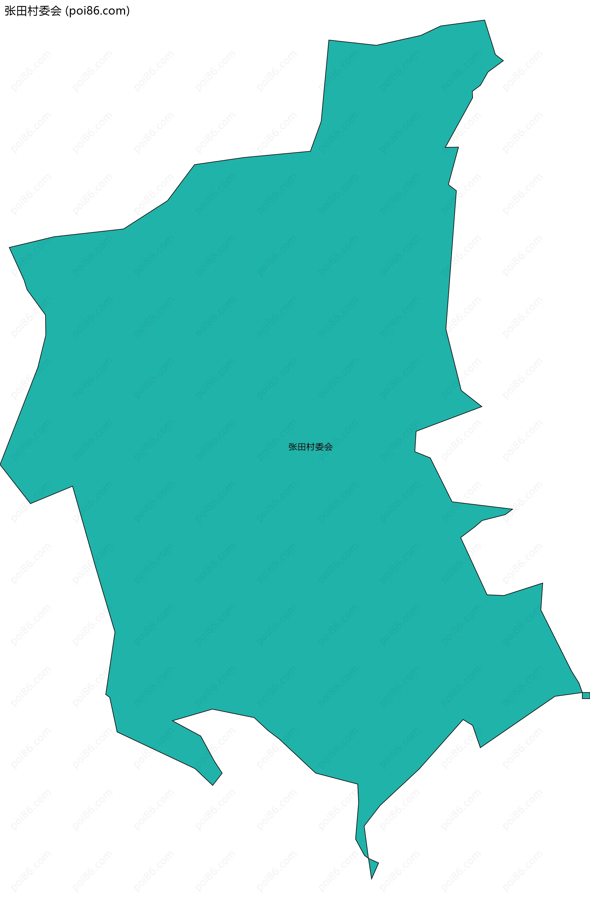 张田村委会边界地图