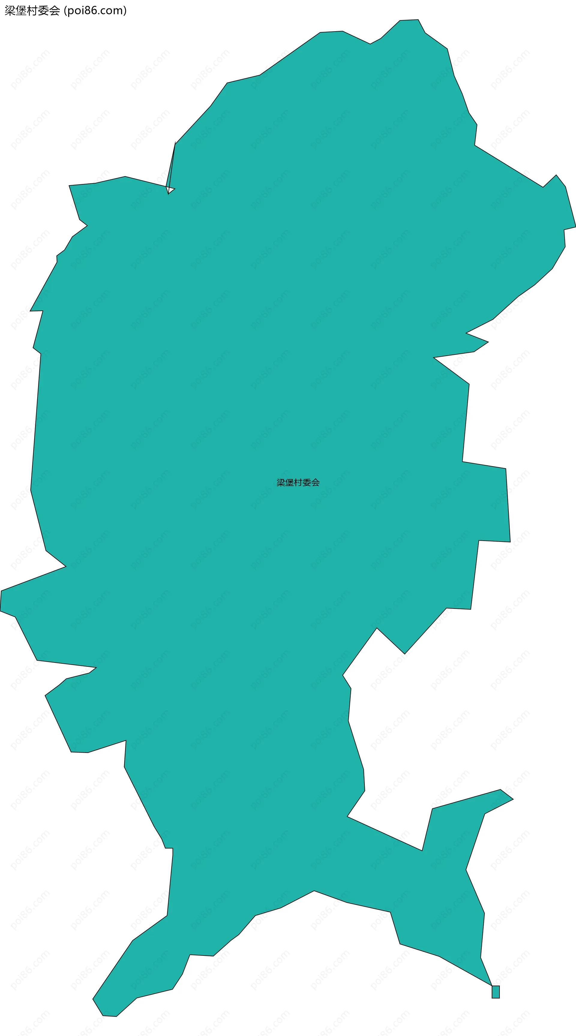 梁堡村委会边界地图