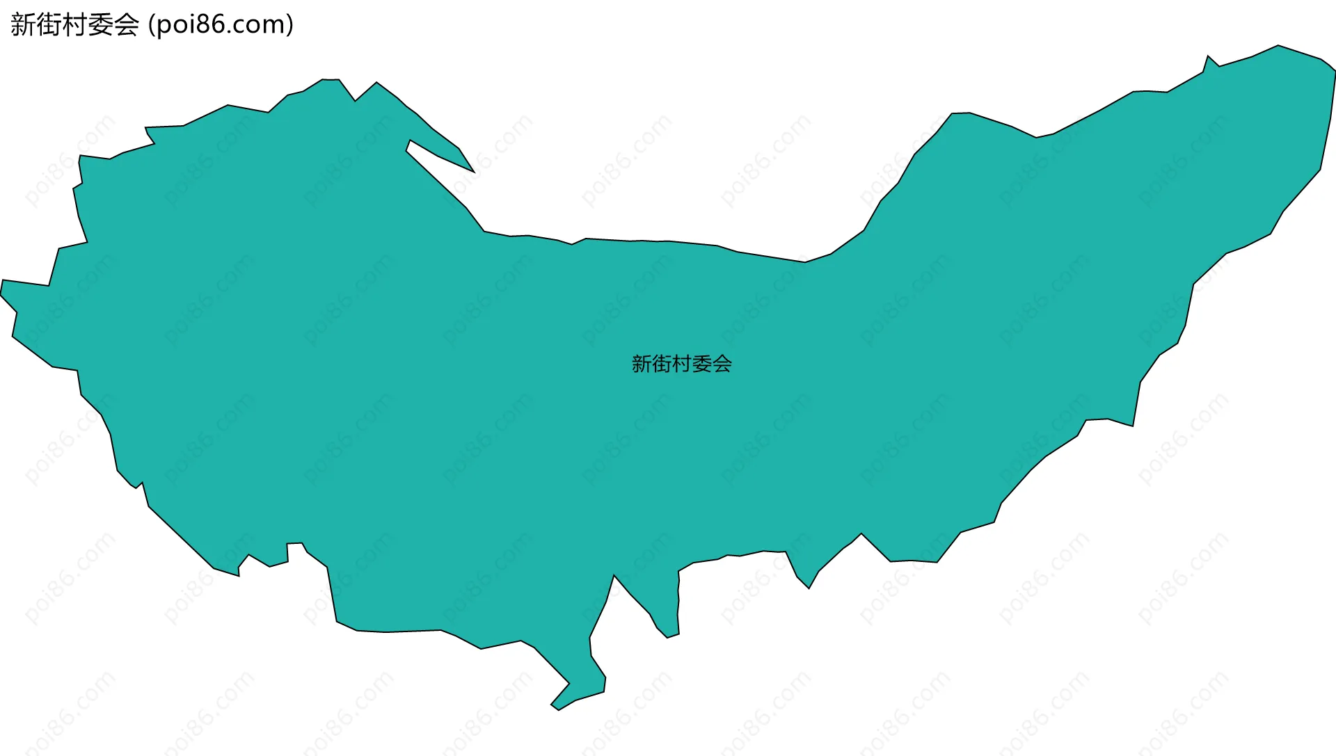 新街村委会边界地图