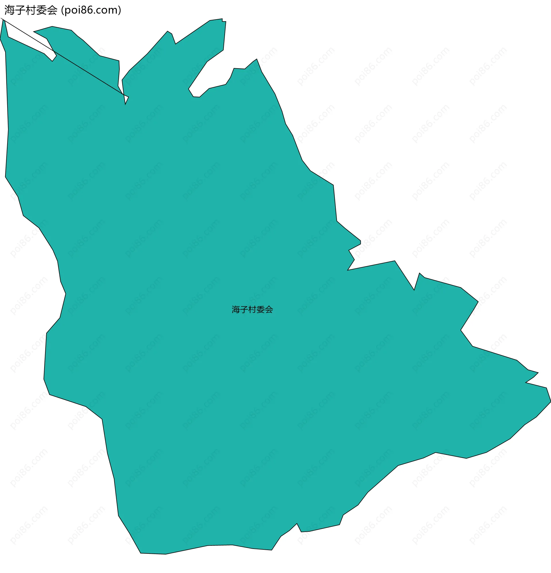 海子村委会边界地图