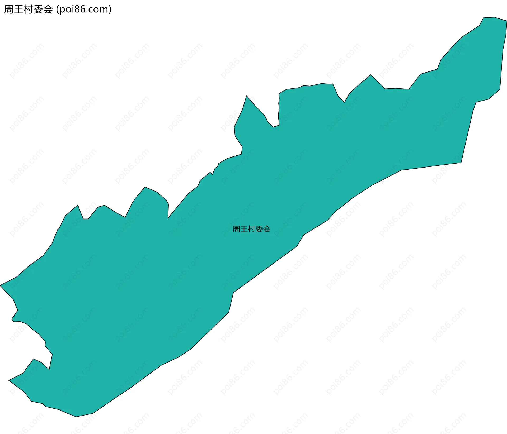 周王村委会边界地图