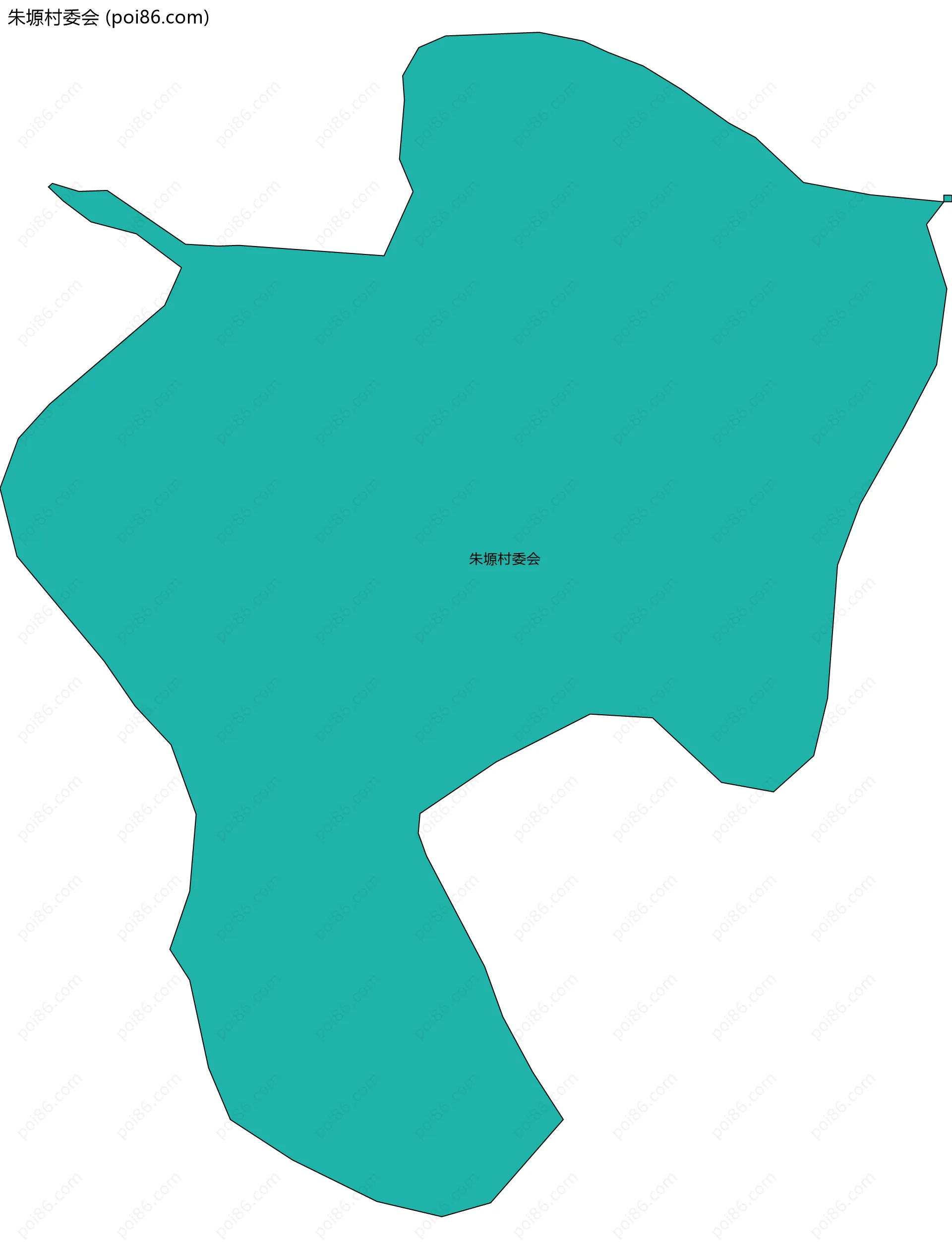 朱塬村委会边界地图