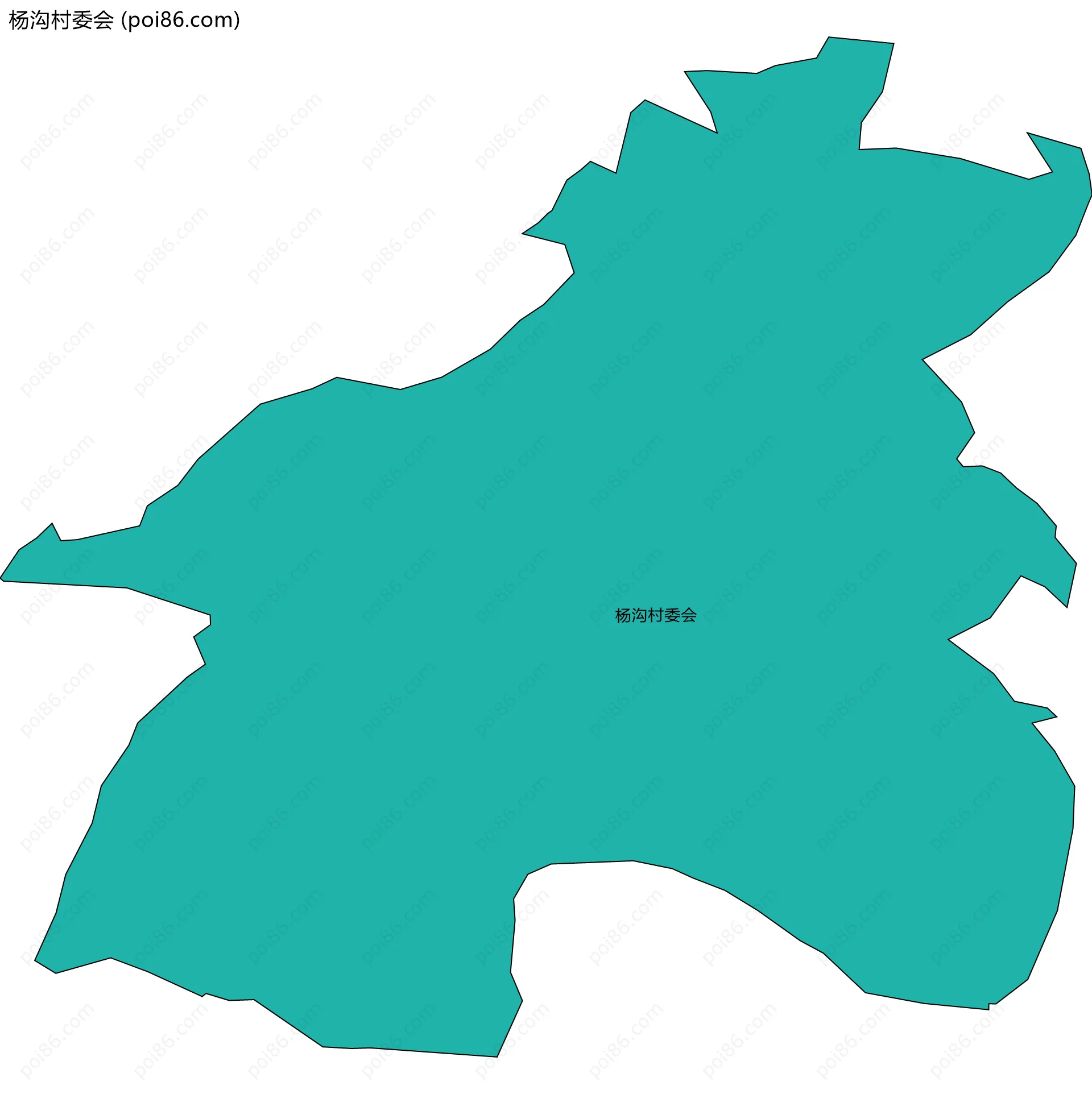 杨沟村委会边界地图