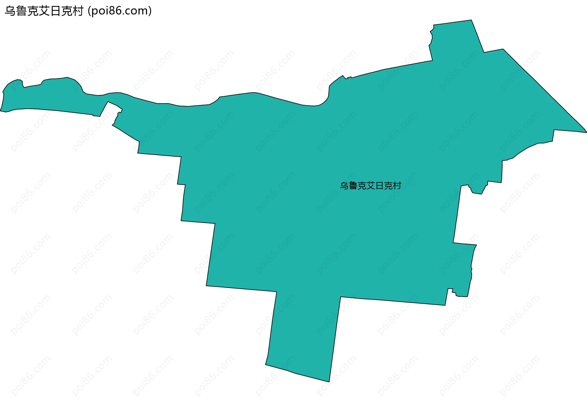 乌鲁克艾日克村边界地图